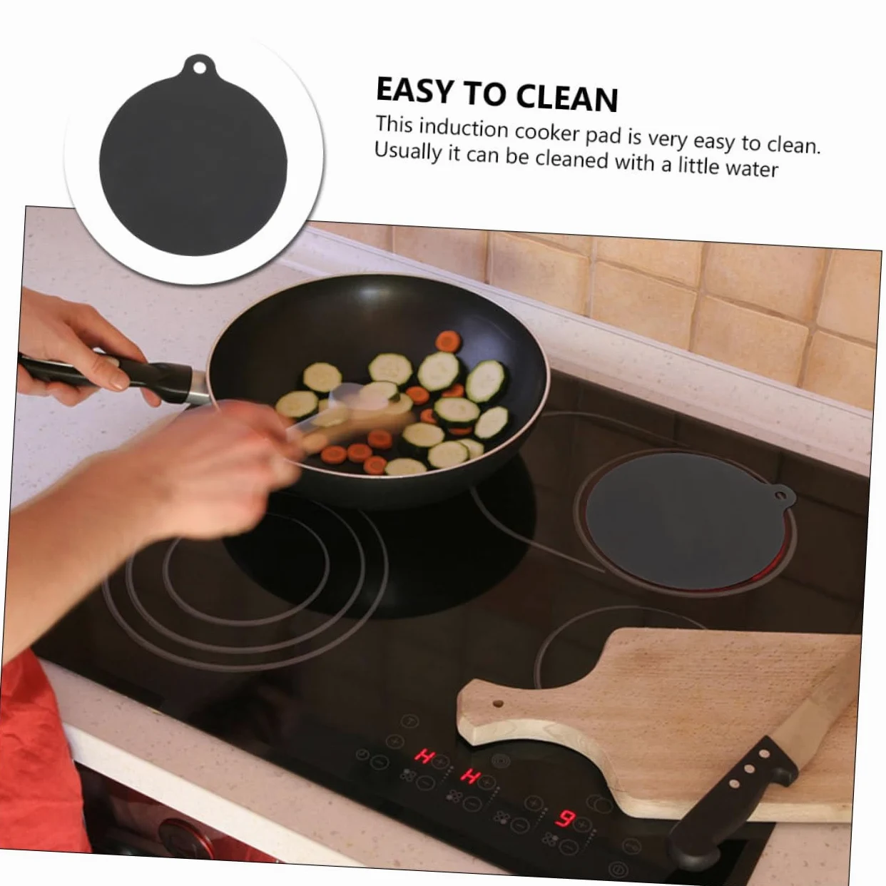 Cabilock Almohadilla protección protector microondas sartenes induccion protector estufa ignífugo protector placa inducción utensilios cocina inducción estera cocina, 03F68TS0CNFK16F452SM1