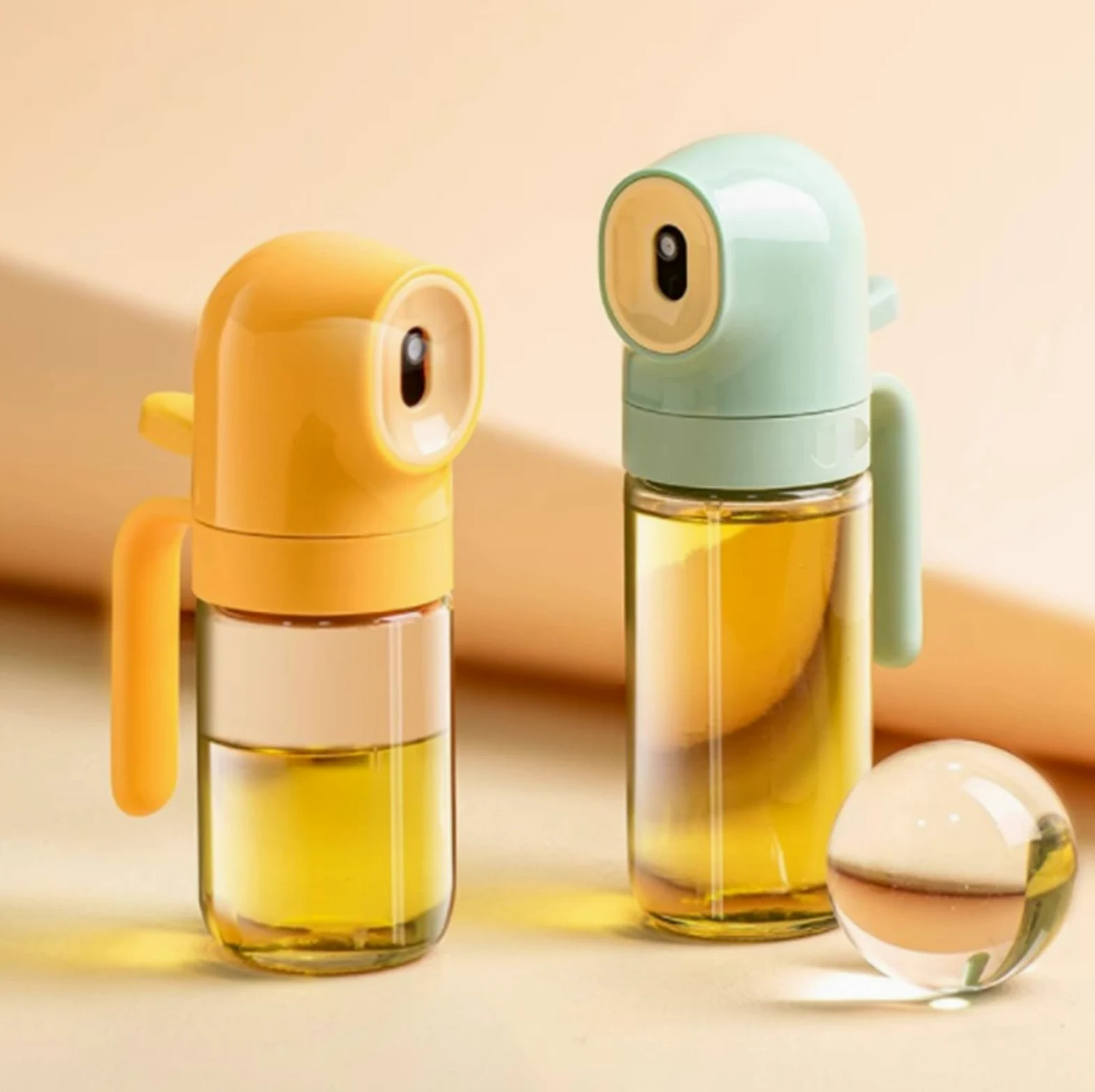 Dispensador de Aceite y Vinagre Pulverizador De Aceite Cocina Sin Portátil Apto For Freír Ensaladas En Freidora Aire Jarra de Aceite(Grün)