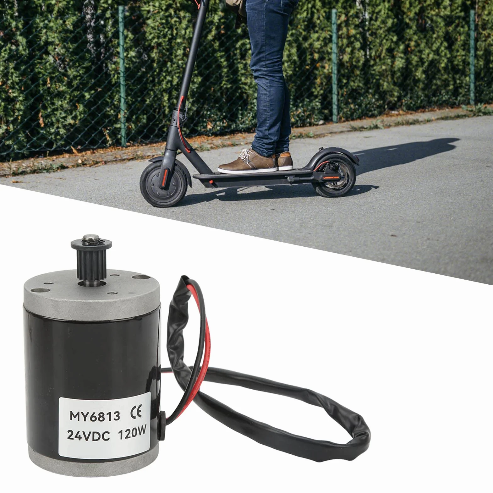 Motor Eléctrico 24V 120W Aluminio para Scooter Bicicleta