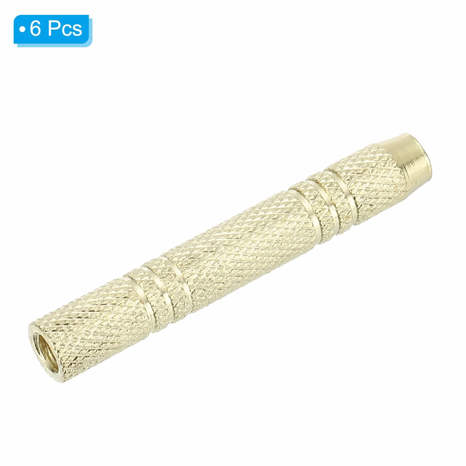 PATIKIL 12 Gramos Reemplazo de Barril de Dardos, 6 Piezas de Accesorios de Barril de Dardos de Metal para Puntas de Dardos Suaves Y de Acero, Tono Dorado