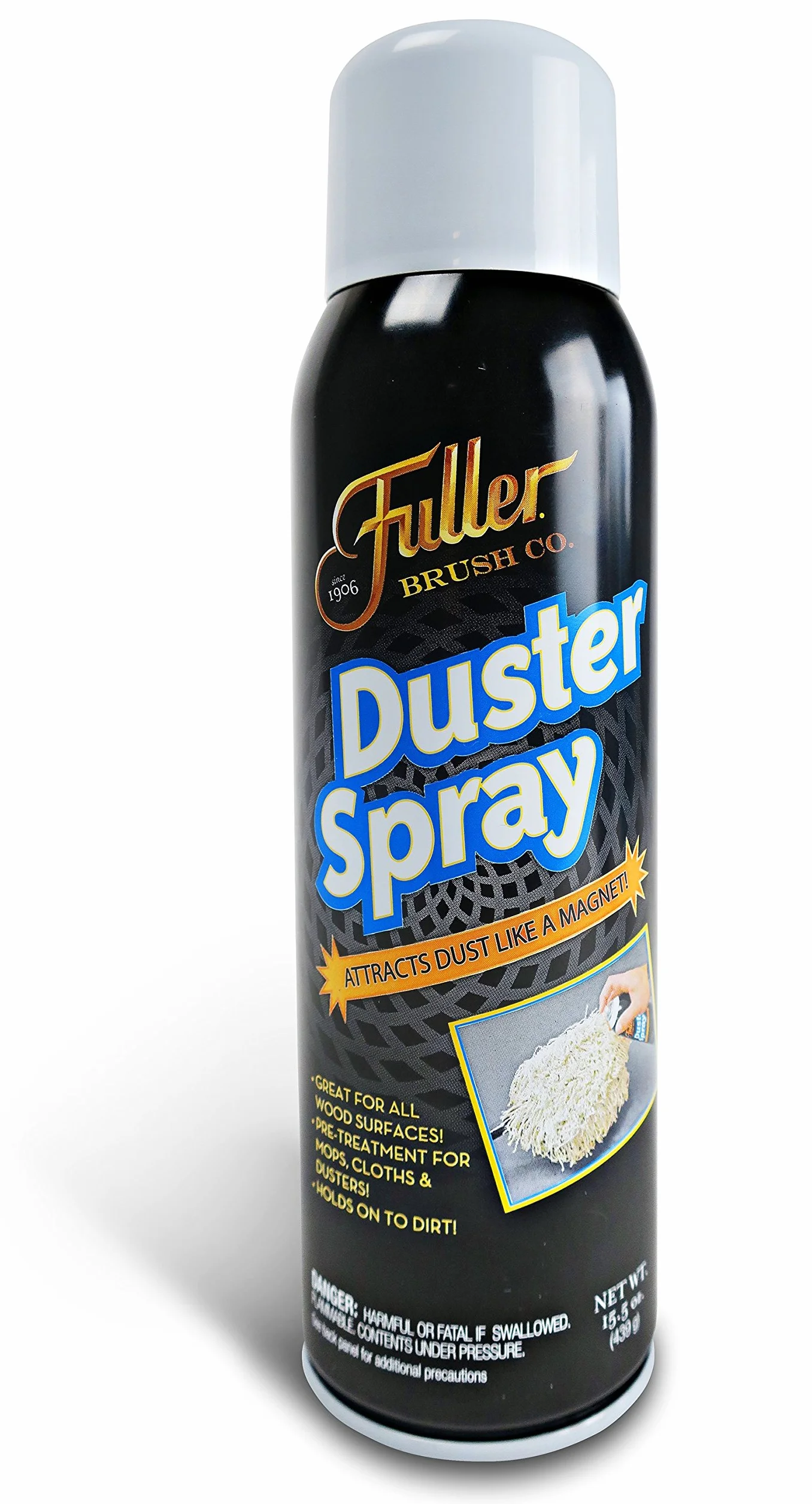 Fuller Brush Pulverizador pulverizador para eliminar el polvo de múltiples superficies de 15.4 onzas, limpieza segura del hogar para suelos, muebles, persianas e interiores de automóviles