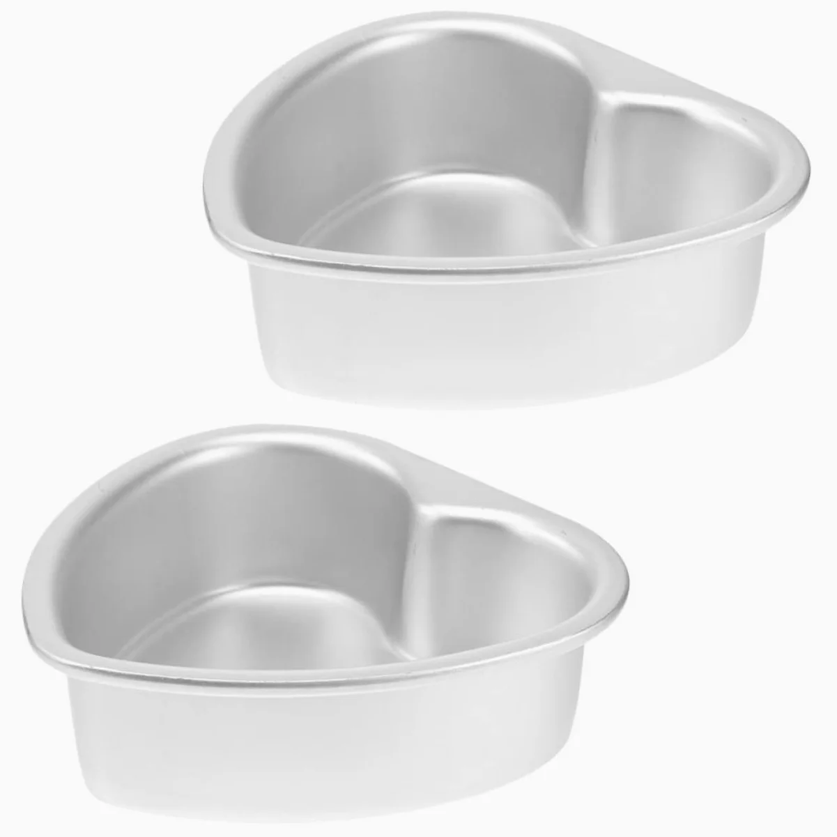 GLEAVI 2 Moldes para Tartas en Aleación de Aluminio y Reutilizables y Fáciles de Desmoldar Forma de Corazón Ideales para Hornear en Casa y Principiantes Principiantes