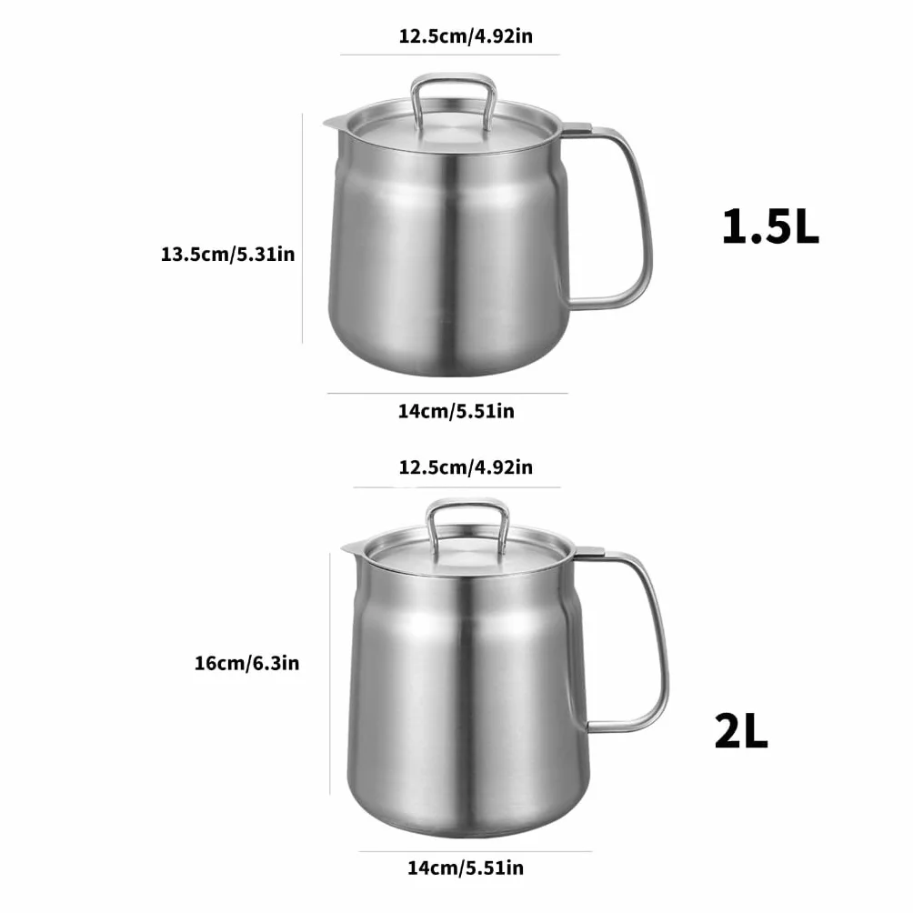 Sistema de gestión de aceite de alta calidad, filtro y almacenamiento de doble propósito, acero inoxidable, 1.5/2L