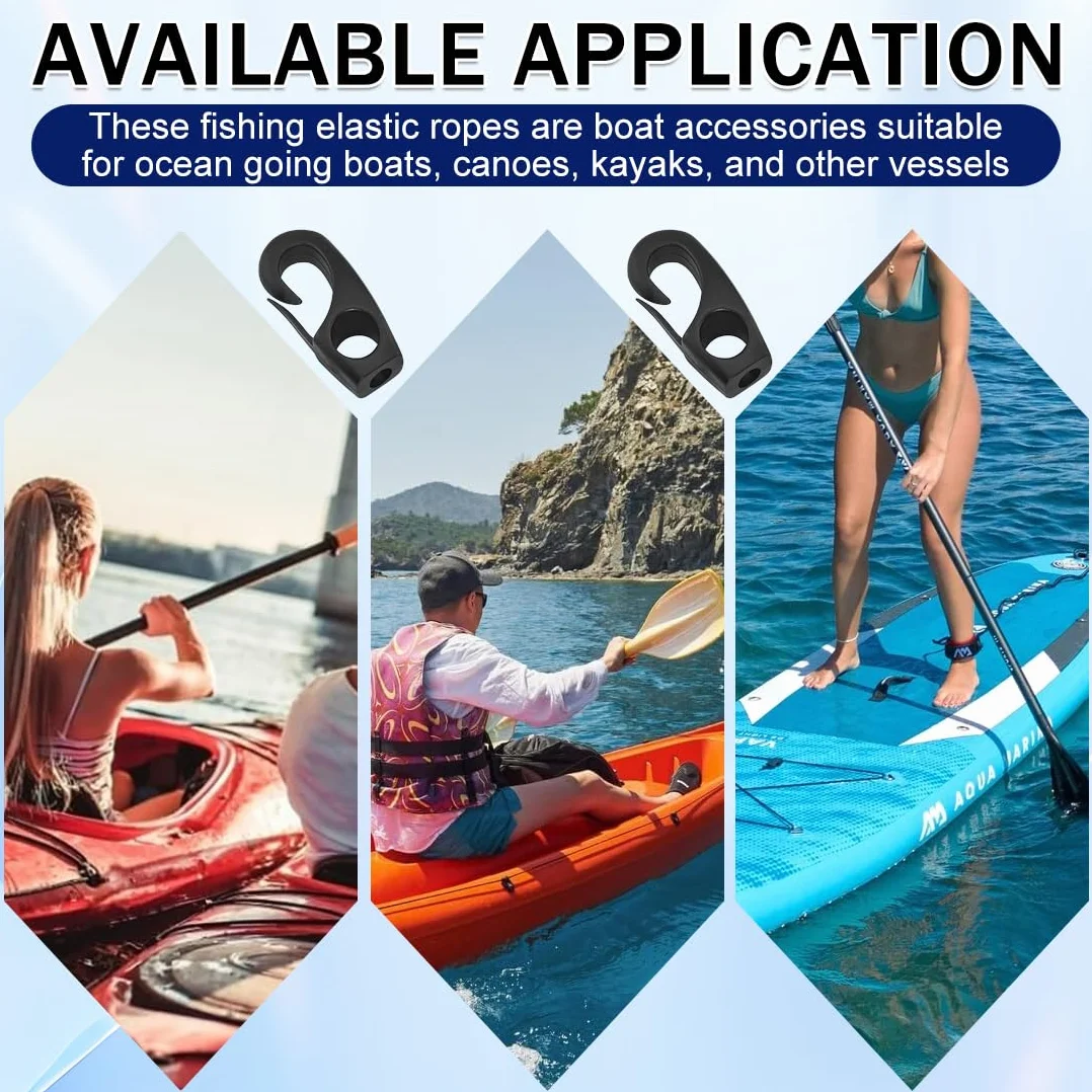 Ganchos de Nylon Mosquetones de Plástico DIY Multiuso para Canoa Kayak Cuerda Fahnenmast