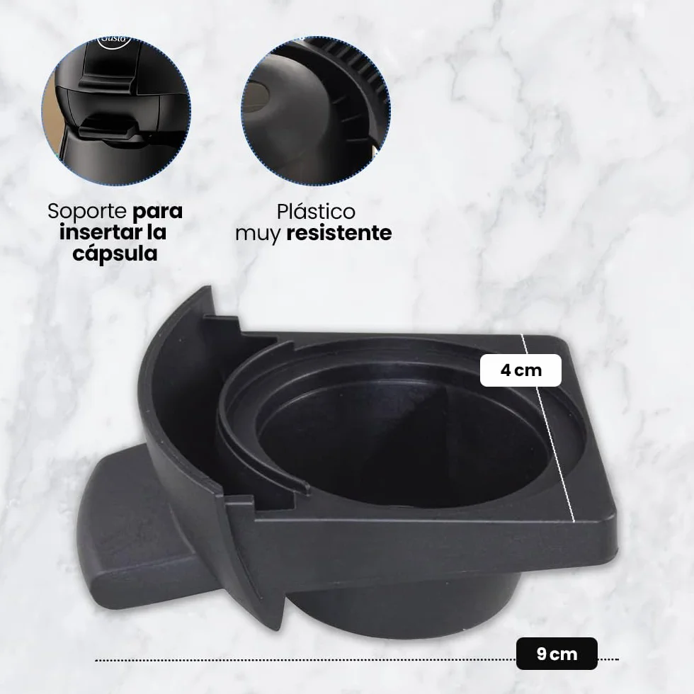 ANAKEL HOME MS-622727 Recambio Soporte de Cápsulas compatible con Cafetera Dolce Gusto Piccolo Krups KP1000 Porta Cápsulas para Dolce Gusto Piccolo Delongui y Krups Negro | SOLO PARA MODELO PICCOLO