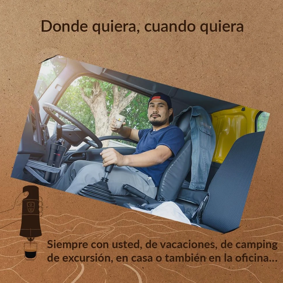 Handpresso Handcoffee Truck 21010 - Máquina de café, portátil, con cápsulas tipo Senseo, para camión, 24 V