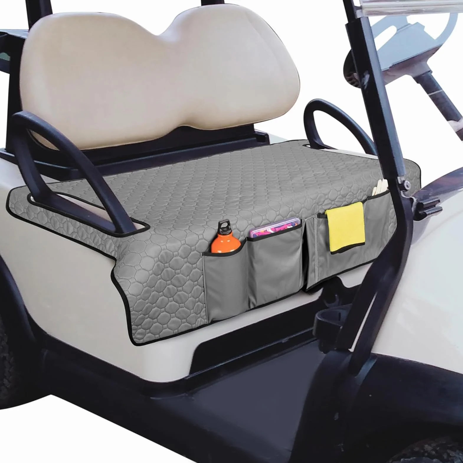 NICENEEDED Funda para Asiento de Carrito de Golf 50.59" x 31.69" con 4 Bolsillos Antideslizante Lavable Transpirable