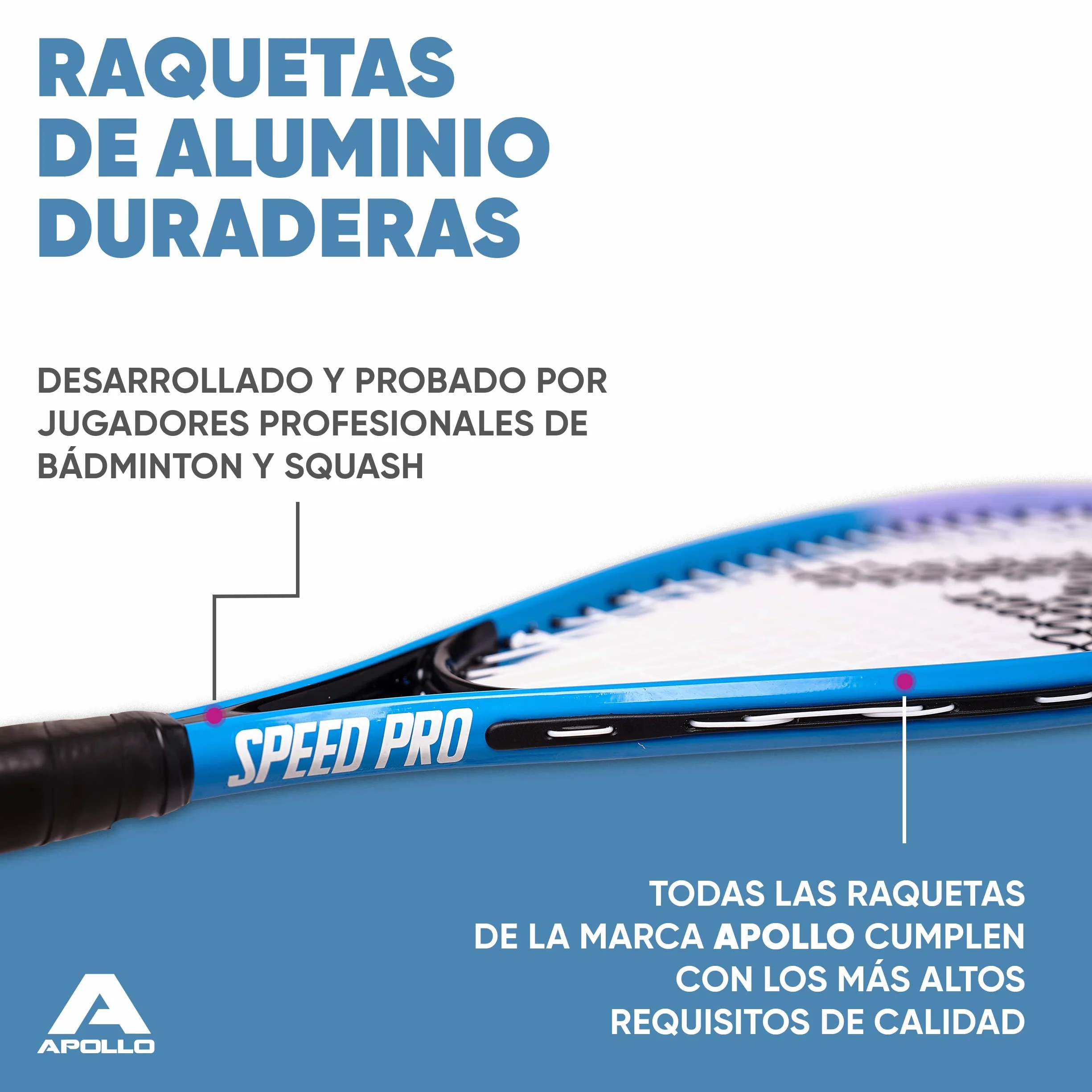 Apollo Speed Bádminton | Bádminton Set | Bolsa y Raquetas de Bádminton Bádminton Set Completo | Juego de Raquetas de Squash | Raquetas de Bádminton Niños