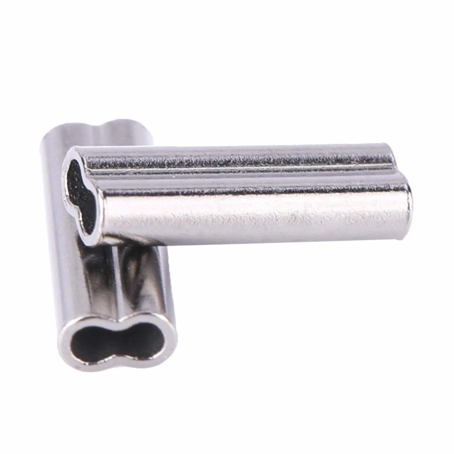 Tyenaza Tubo de línea de Pesca, Mangas de engarzado de Doble Barril, 100% Cobre, Conector de Tubo (100 Piezas, 6 tamaños)