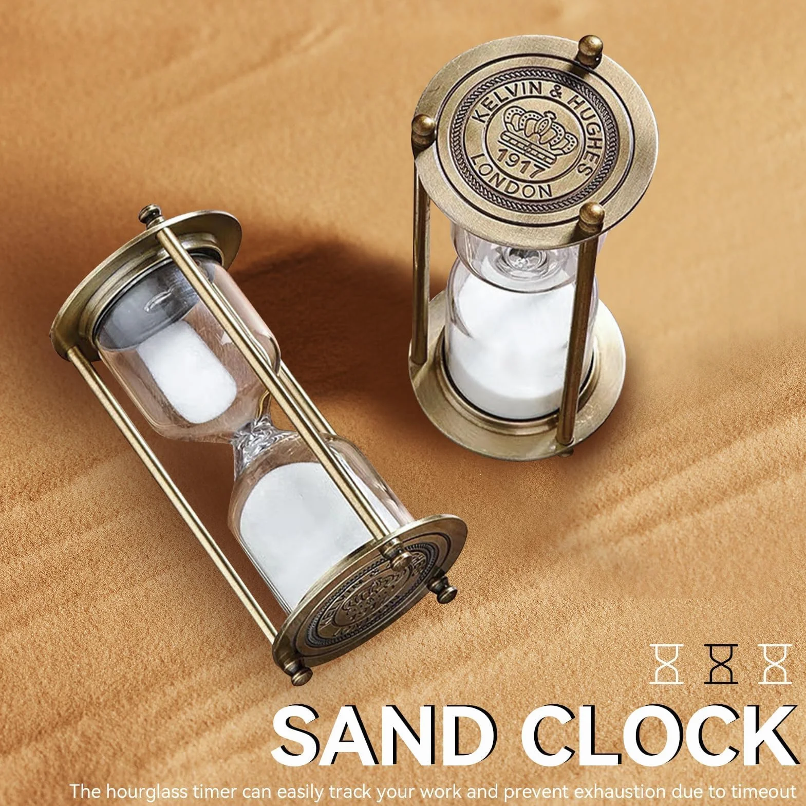 Reloj De Arena Cristal Transparente Temporizador para Decoración De Oficina