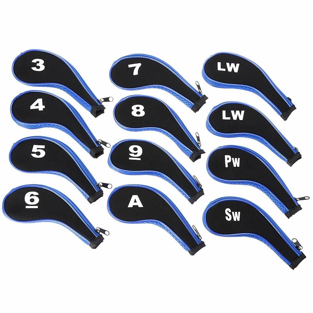 IGNPION Golf Iron Head Cover Club Protector Wedge Headcovers Long Neck Zip