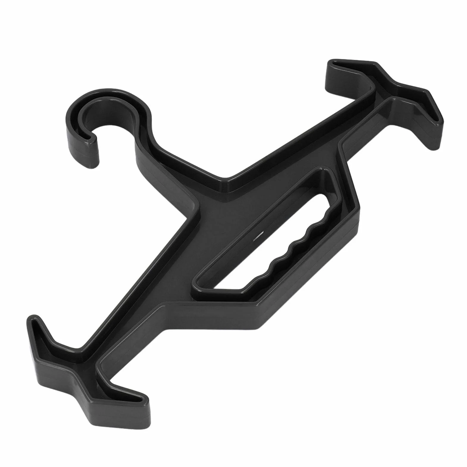 Denash Exposición de Ropa Ligera de Percha de Servicio Pesado Equipos Tácticos, Aplicación de la Ley y Armadura de Cuerpo, Diseño Portátil (Black)