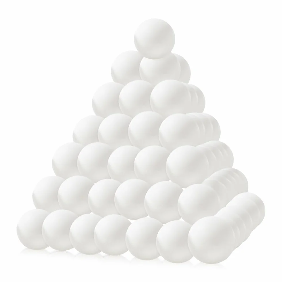 Mizikuu 50 Pelotas de Ping Pong Blancas Plástico Entrenamiento Lanzamiento Deportivo
