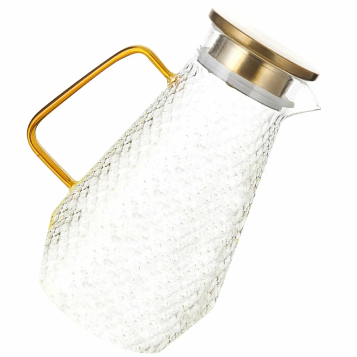 Jarra de Agua Fría de Vidrio de Borosilicato de Alta Resistencia 1500ml Tapa Hermética y Vertedor Antigoteo para Bebidas y Entretenimiento Hogar