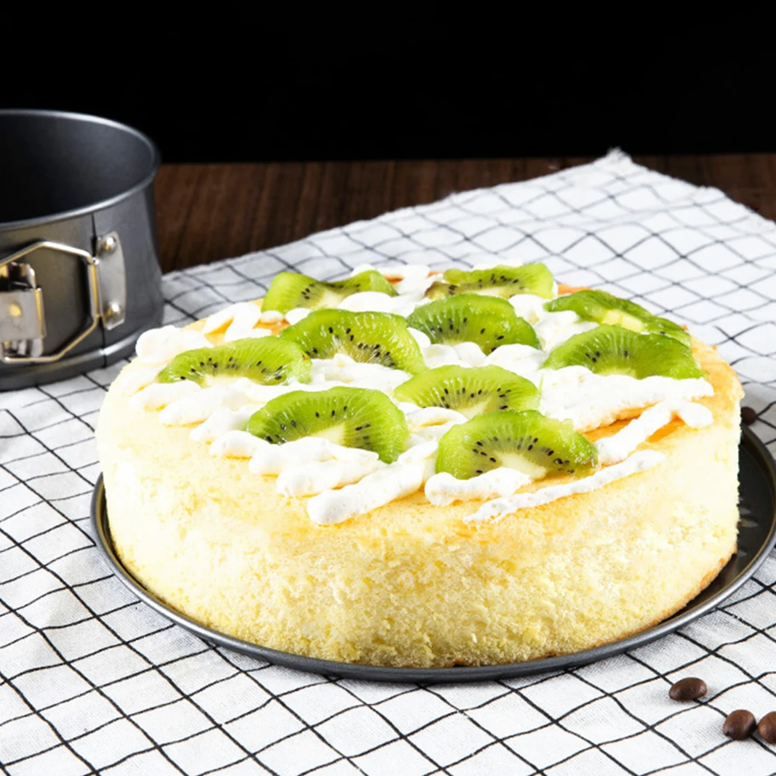 Molde para tartas de 3 piezas, de acero al carbono, molde para tarta con forma de corazón, redondo, cuadrado con fondo extraíble para hacer pasteles Pizza (M)