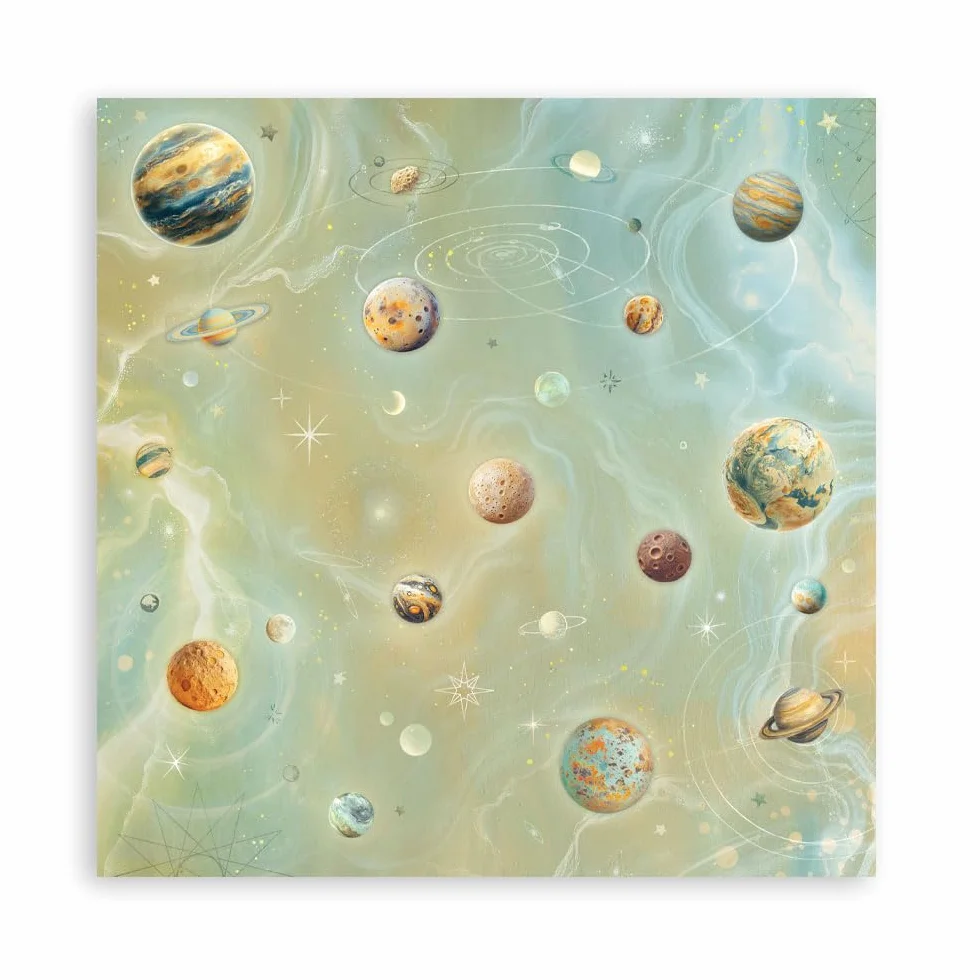 Stamperia - Scrapbook Paper Pad for Scrapbooking, Albums, Cards, Bullet Journals and More, Acid Free, Single Face, Perfect for Hobbies, Crafts, and Gifting (A New Beginning) (20.3 x 20.3cm)