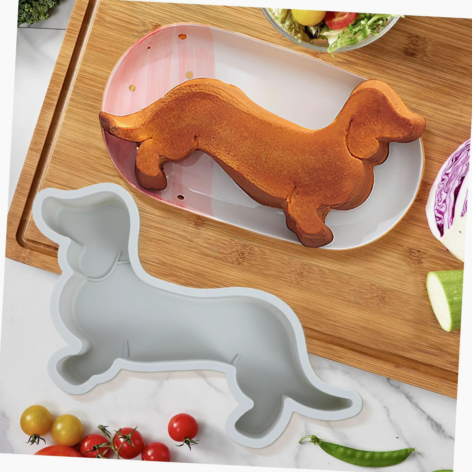 2 Moldes de Silicona Resistentes Forma de Perro y Antiadherentes para Hornear Postres y Dulces Perfectos para Fiestas y Repostería DIY