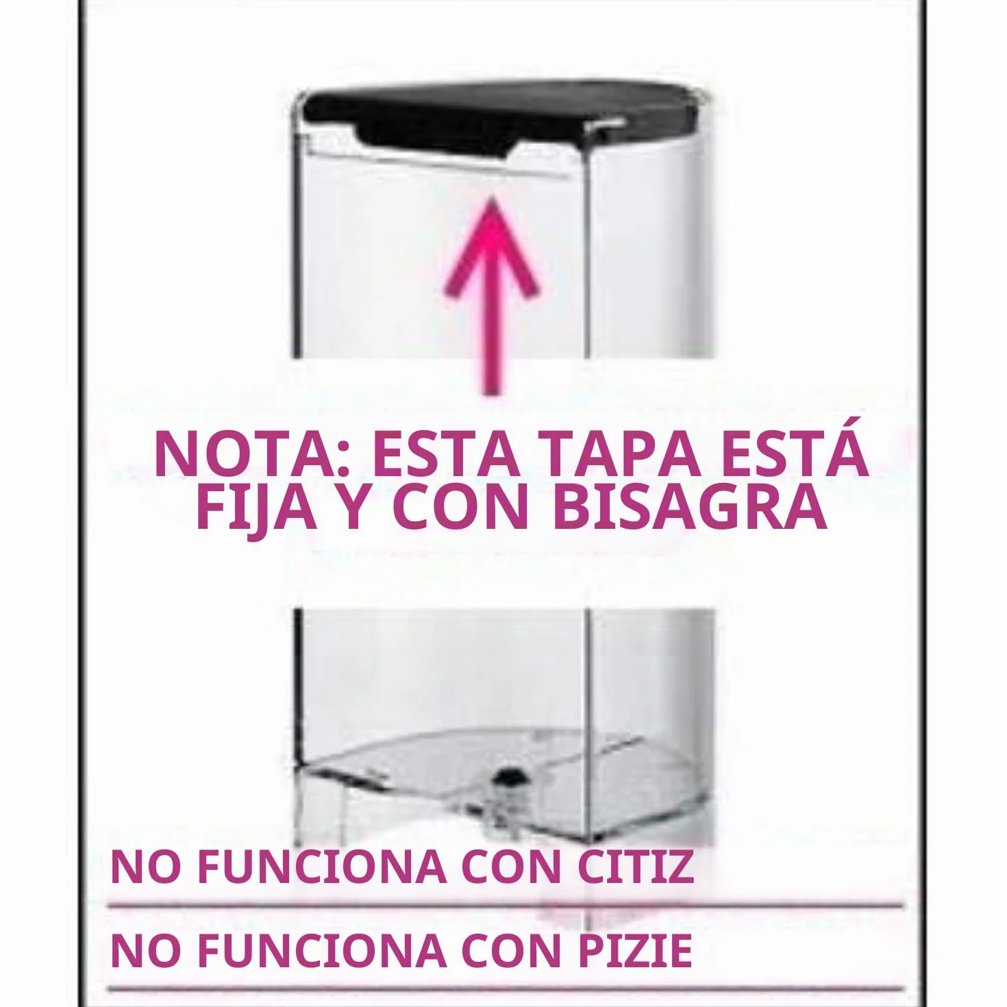 Depósito de agua de plástico original para Nespresso Inissia