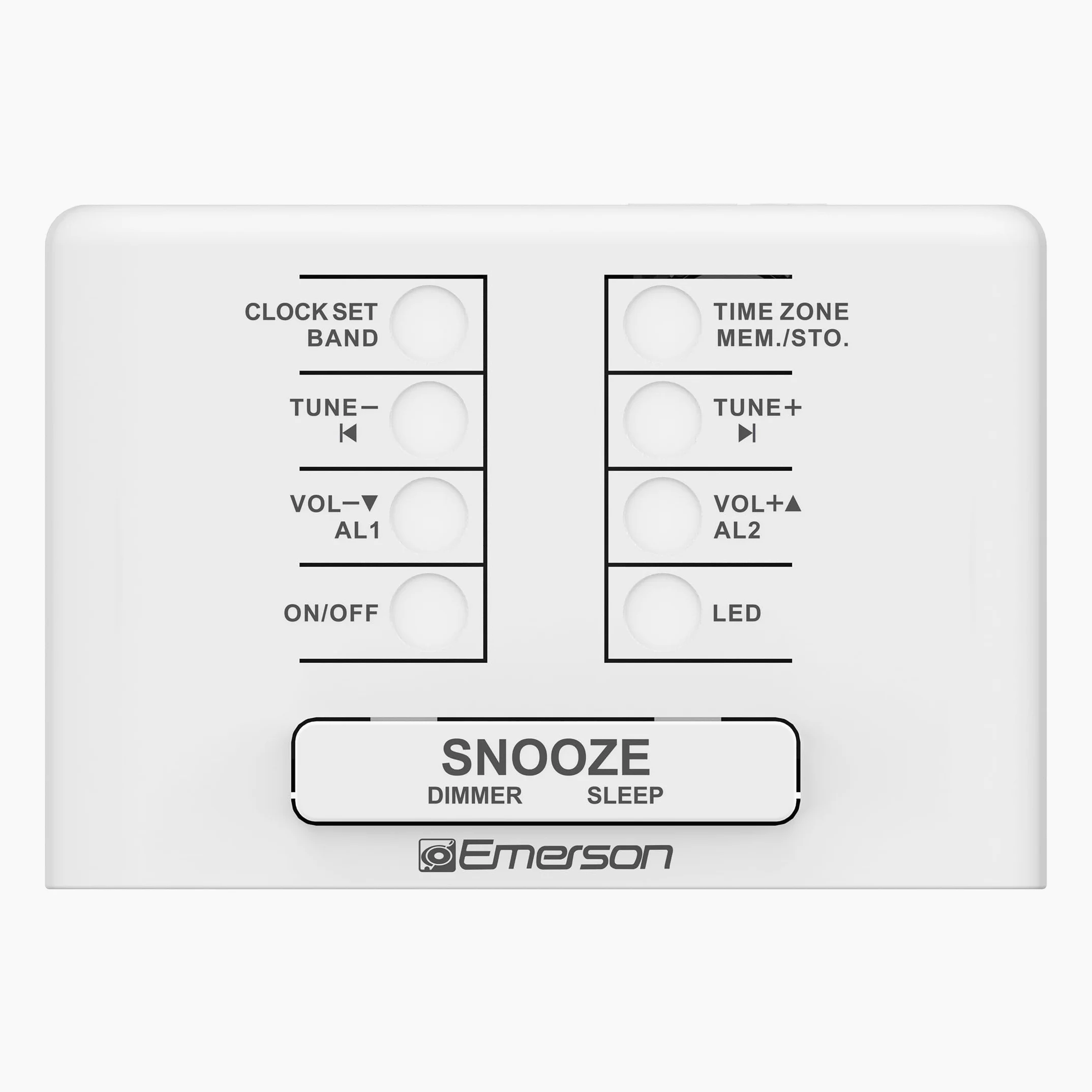 Emerson CKS1500 SmartSet - Radio Despertador Dual con Am/FM, Pantalla LED Azul de 0.9 Pulgadas, regulador de 4 Niveles, luz de Acento Azul, Temporizador de Apagado y Ajuste automático de la Hora