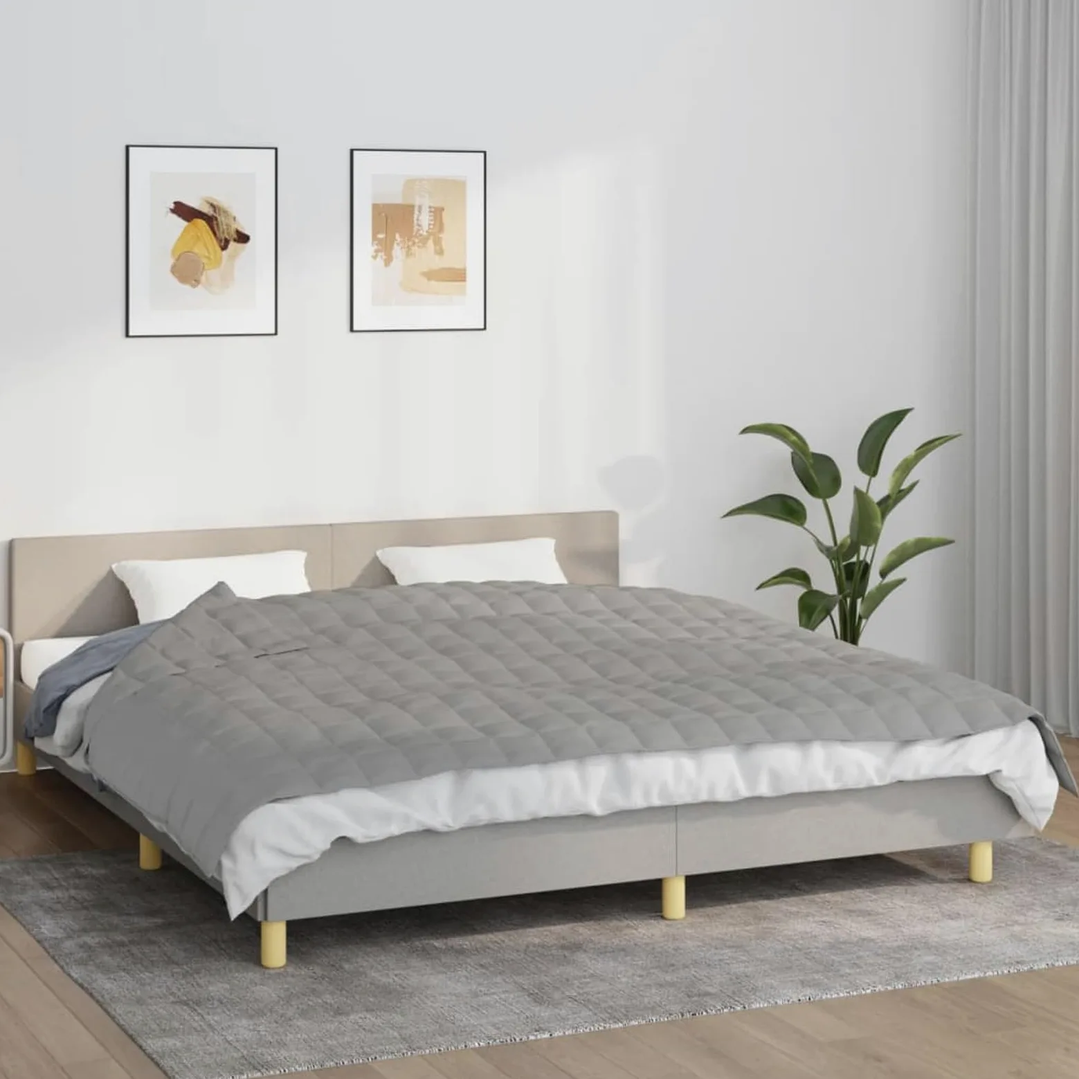 Gecheer Manta ponderada gris 155 x 220 cm 7 kg Tela-PLT1228
