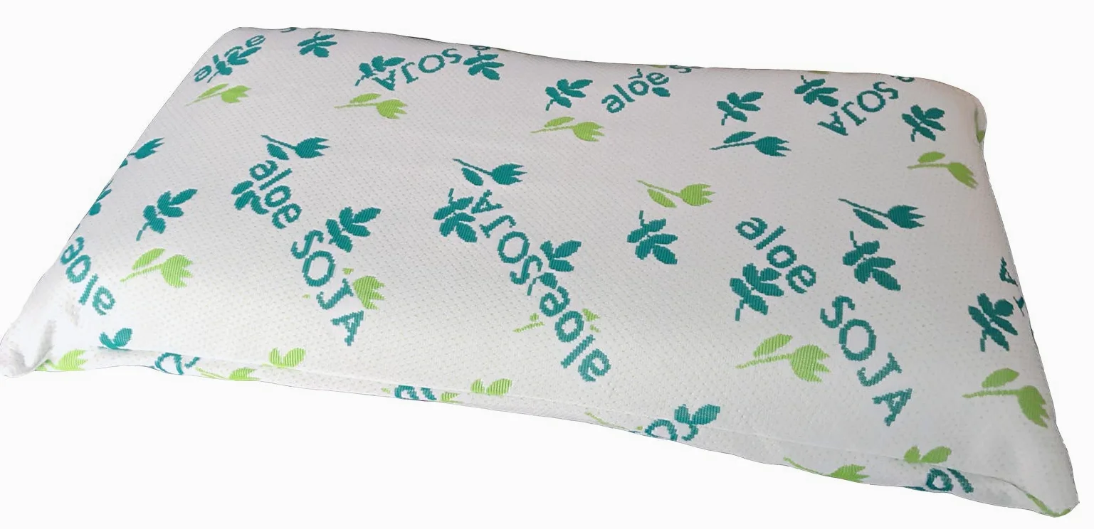 elalmacendelcolchon - Almohada viscoelástica con aceites Naturales y Aloe Vera, Modelo Nature, Viscosoja, Doble Funda, Funda Exterior 100% algodón, Blanca - 150 x 34 cm - Otras Medidas Disponibles