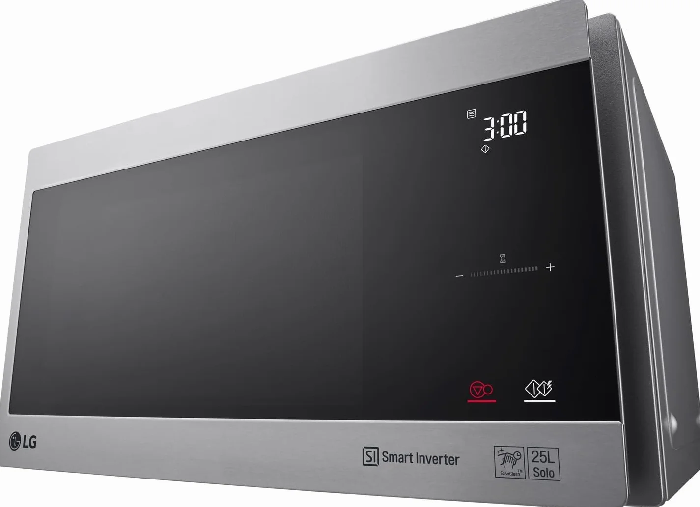 LG Microondas MS2595CIS con tecnología Smart Inverter 25 litros de capacidad, 1000 W, programas automáticos, niveles de potencia ajustables y función EasyClean, color plateado