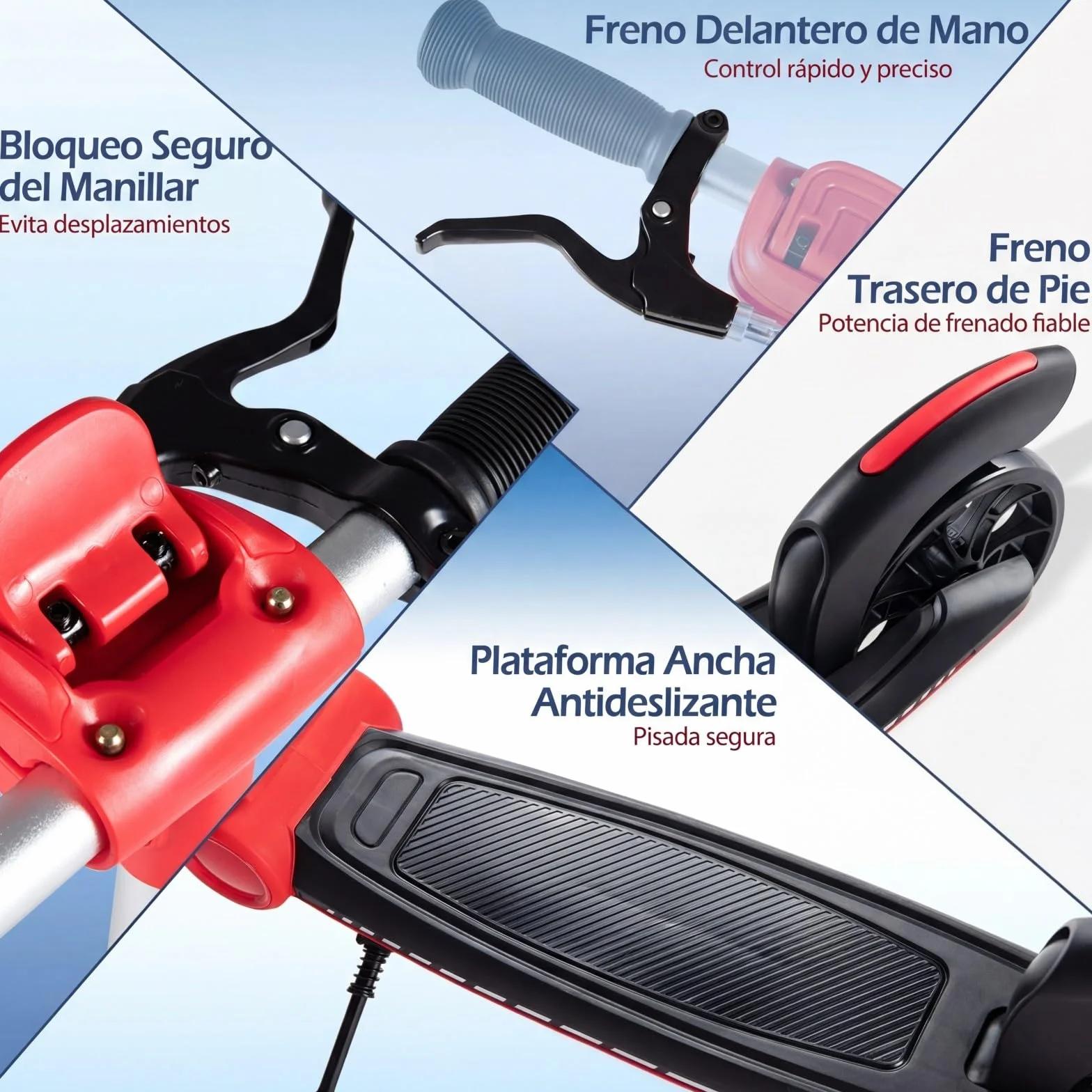 COSTWAY Patinete Plegable con LED Luminosas, Scooter Urbano de Altura Ajustable para Adolescentes y Adultos, Carga 100kg