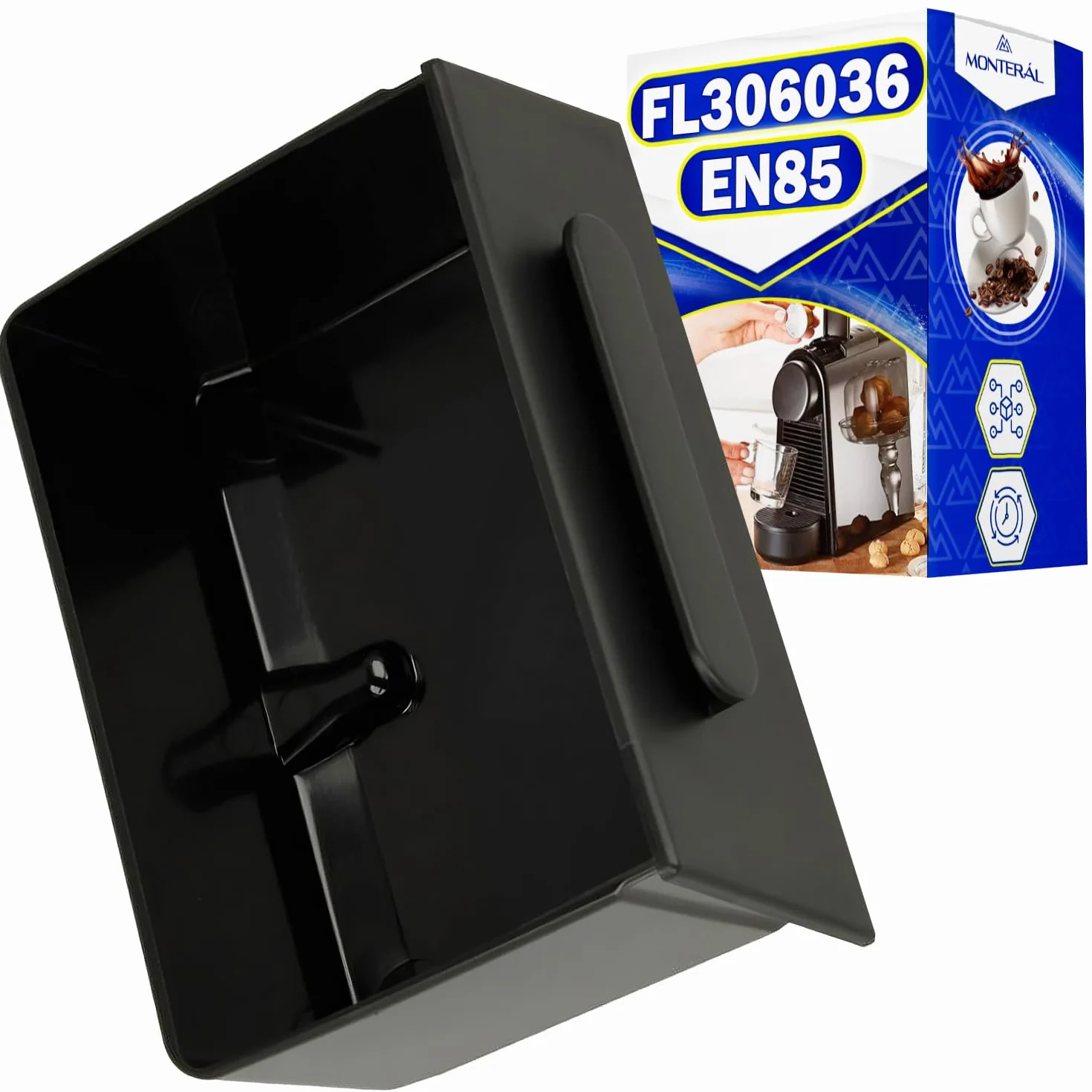 Interna Bandeja para Goteo de Cafetera Capsulas con Código Original FL306036 para DeLonghi para Nespresso Essenza Mini EN85 - Garantía de 10 Años - MONTERAL