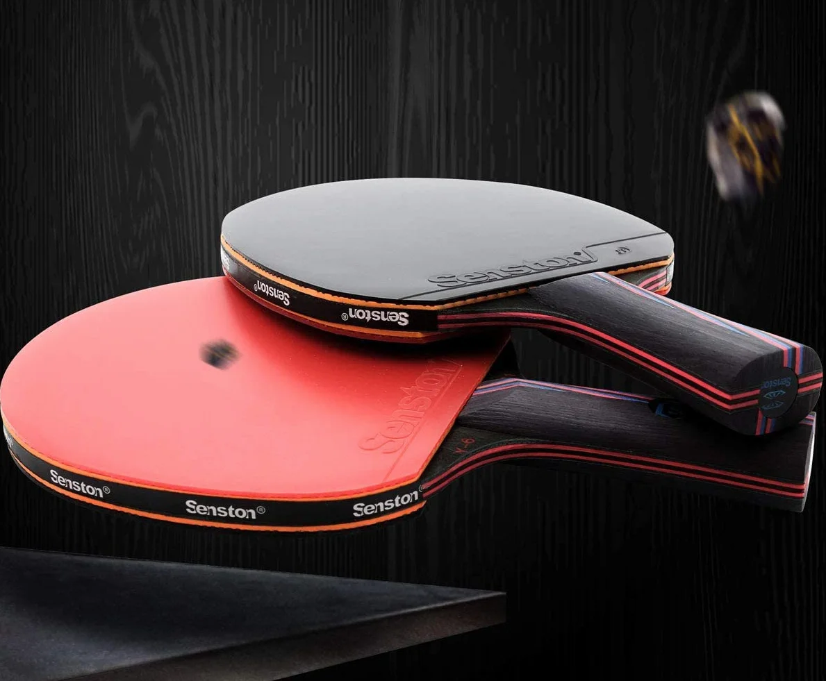 Palas de Tenis de Mesa Juego de 2 Palas de Ping Pong con Estuche de Transporte