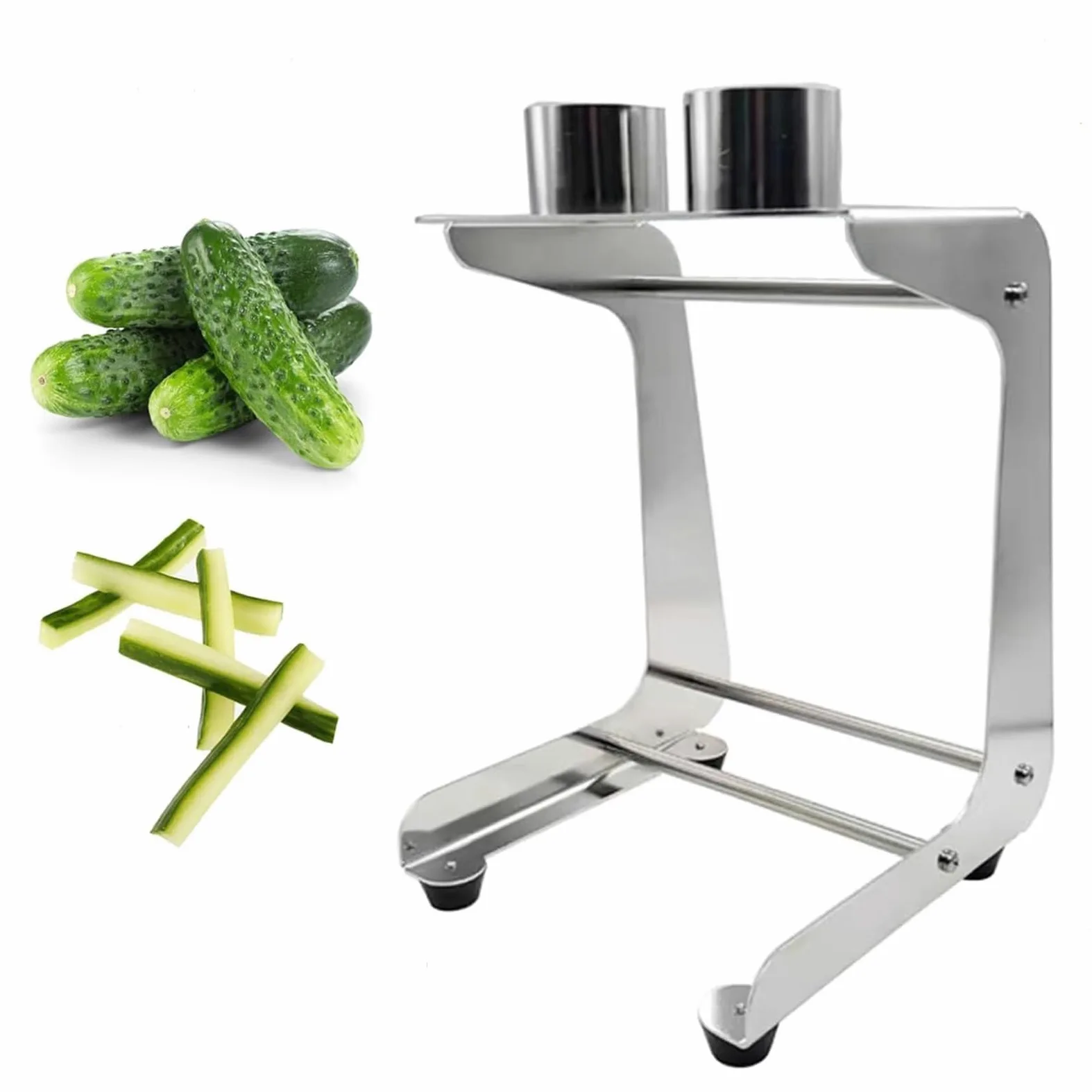 Cortador manual de verduras, cortador de zanahoria de acero inoxidable, utensilio de cocina fácil de limpiar para ensalada de sushi, 10 cortes/min, 45 mm de diámetro