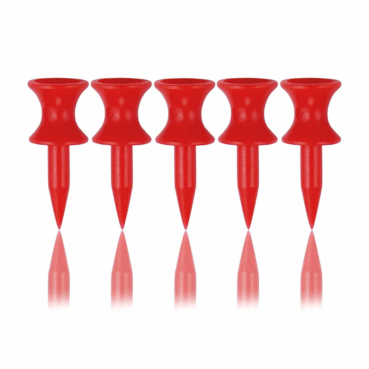 Tee de Golf Plástico 100 Piezas Rojo 32mm