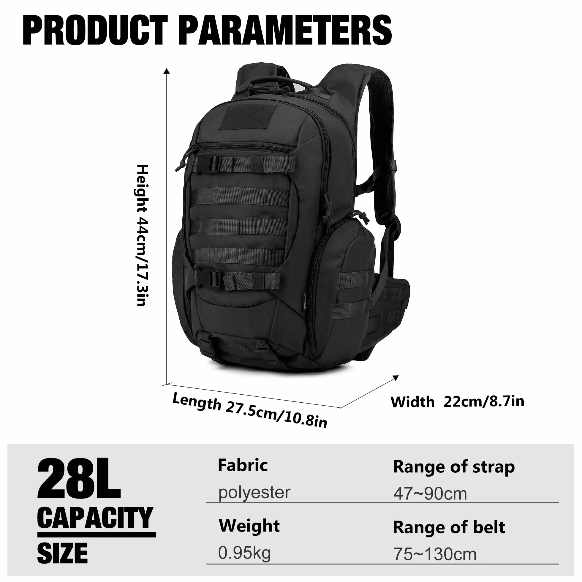 Mardingtop 28L 35L Mochila Militar Táctica Bushcraft Trekking Senderismo Camping
