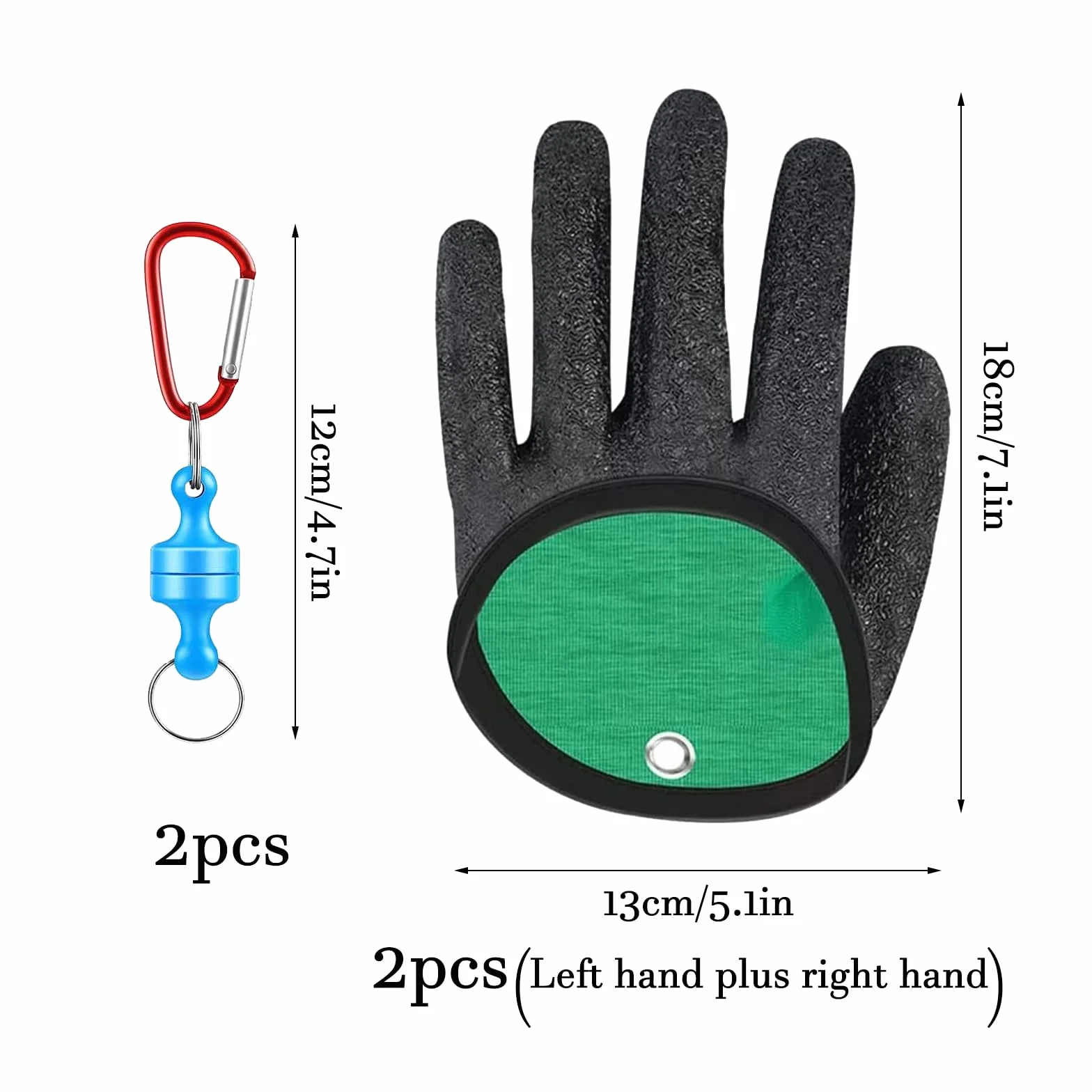 Guantes de Pesca Impermeables Anticortes con Cierre Magnético 1 Par