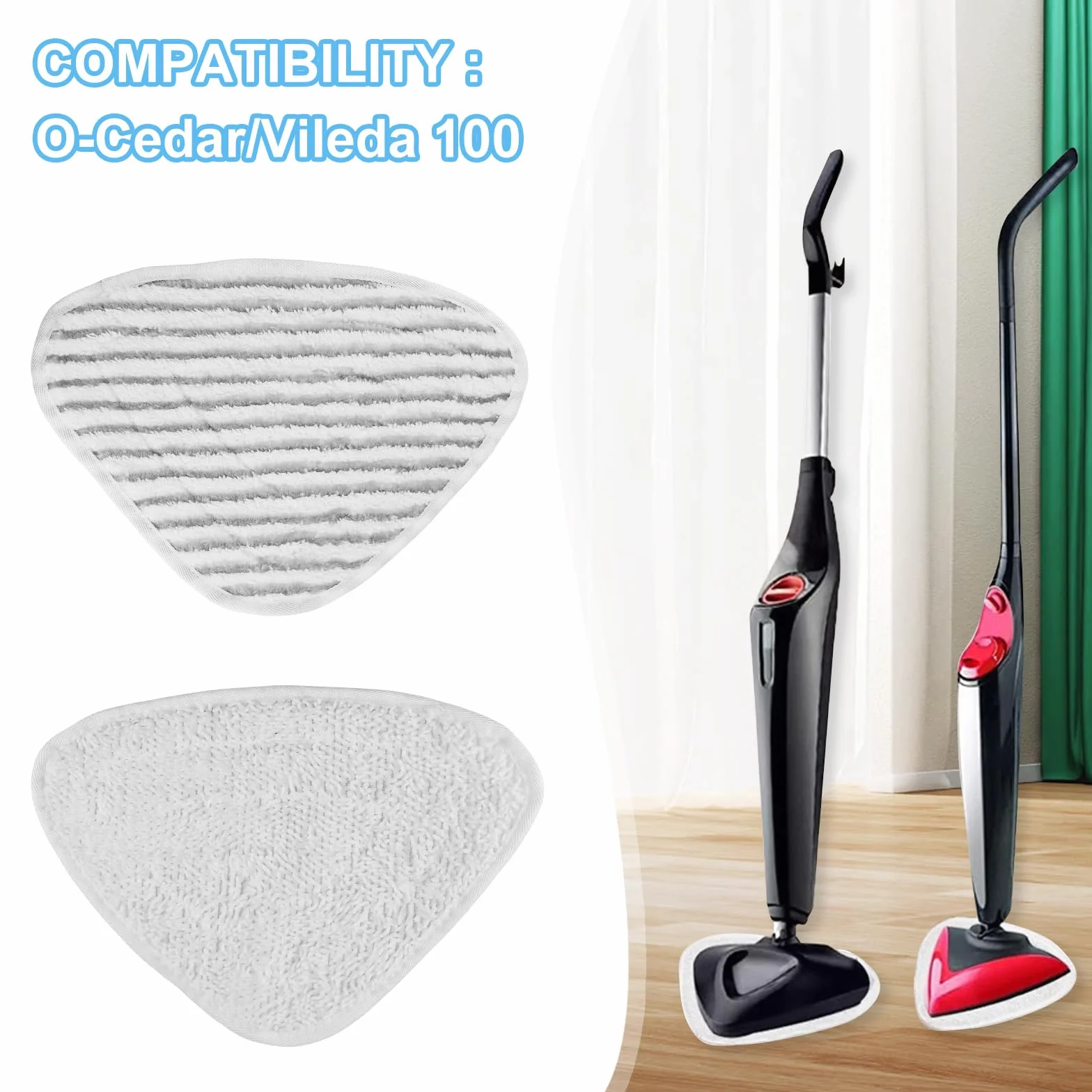 10 Piezas para Vileda Steam Recambio Vapor Kit, Microfibra para Vileda Steam y Limpiador a vapor Vileda Steam Plus Compatibles Repuesto, para Atrapa Fácilmente la Suciedad, Polvo Manchas Sucias