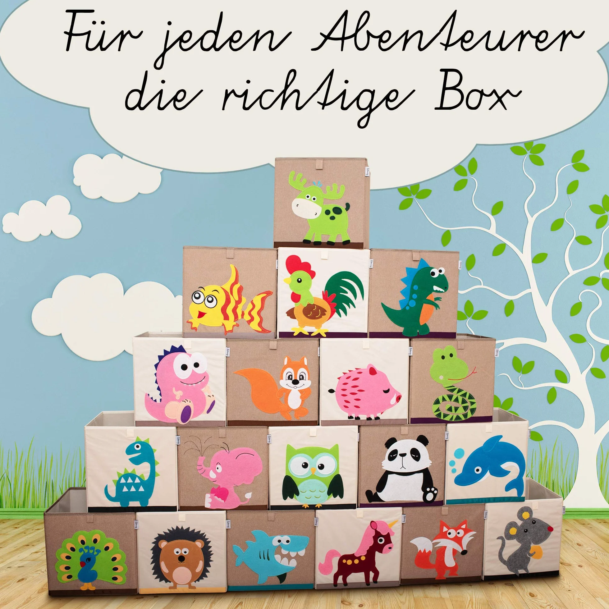 Caja de almacenamiento infantil cerdo claro