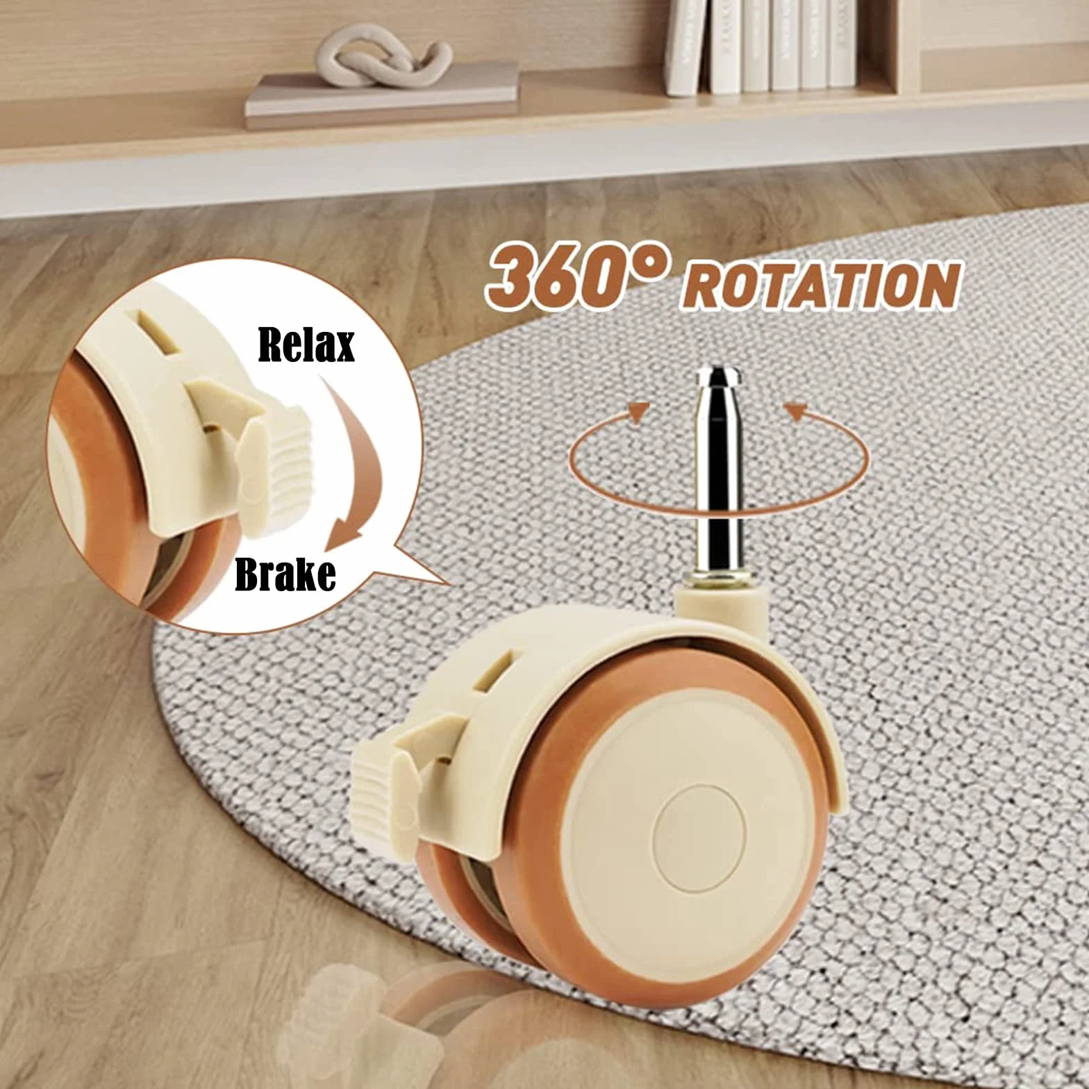 Ruedas Universales 4 Piezas para Cuna Muebles Sofás Cochecito Bebé