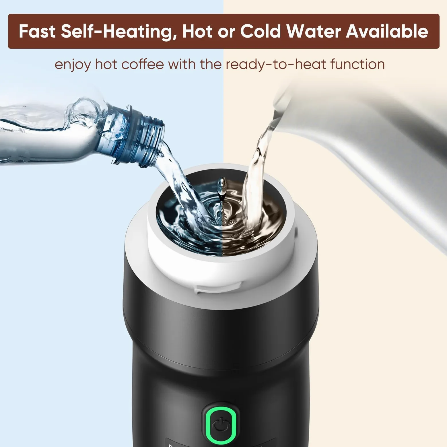 Cafetera espresso eléctrica portátil, autocalentamiento con USB-DC, cafetera de viaje para camping, compatible con cápsulas NS y café molido, cafetera portátil para senderismo, caravana, hogar