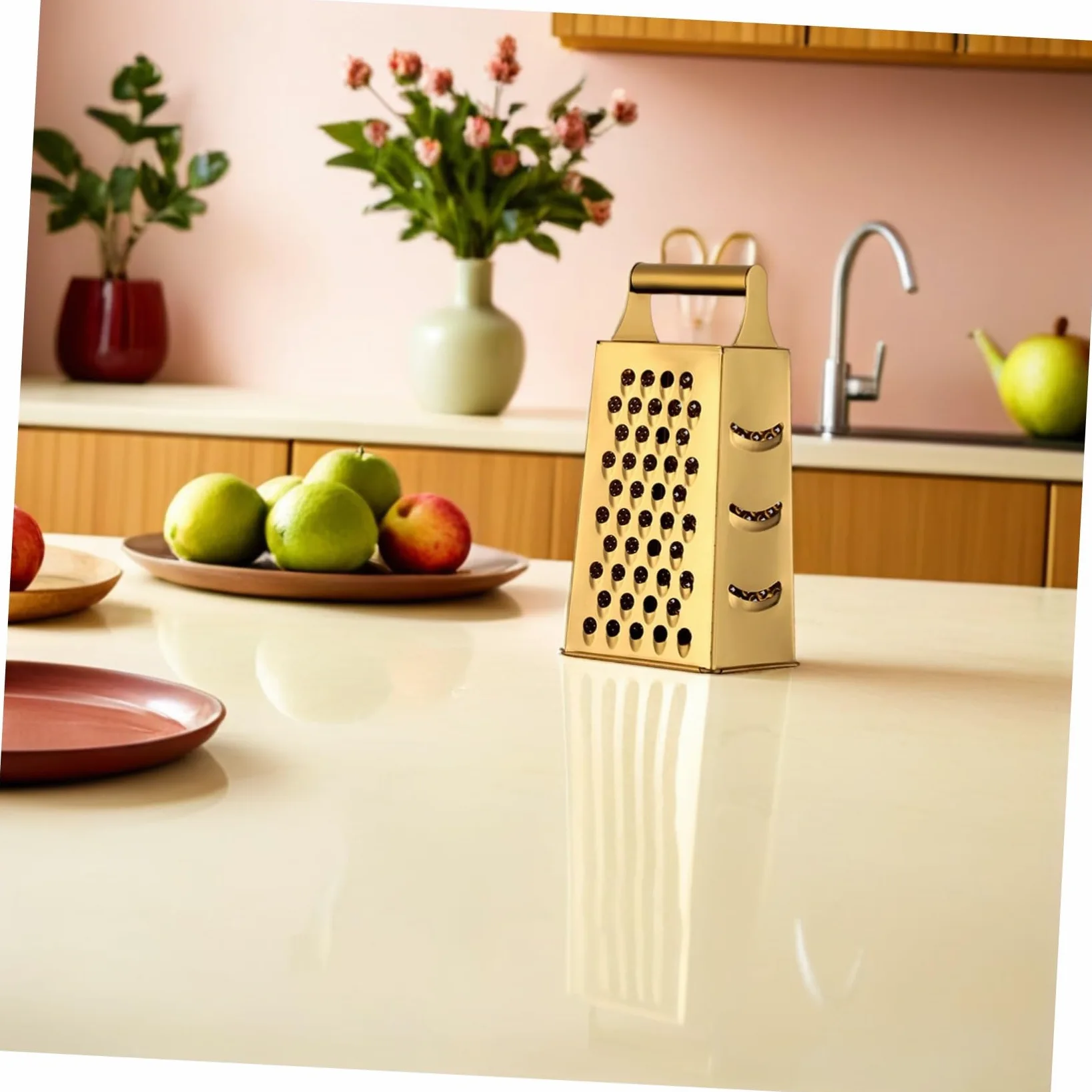 UKCOCO Rallador Manual Mango Antideslizante de Acero Inoxidable para Cortar Verduras y Rallar Queso, Herramienta Multifuncional Adecuado para Cocina Doméstica
