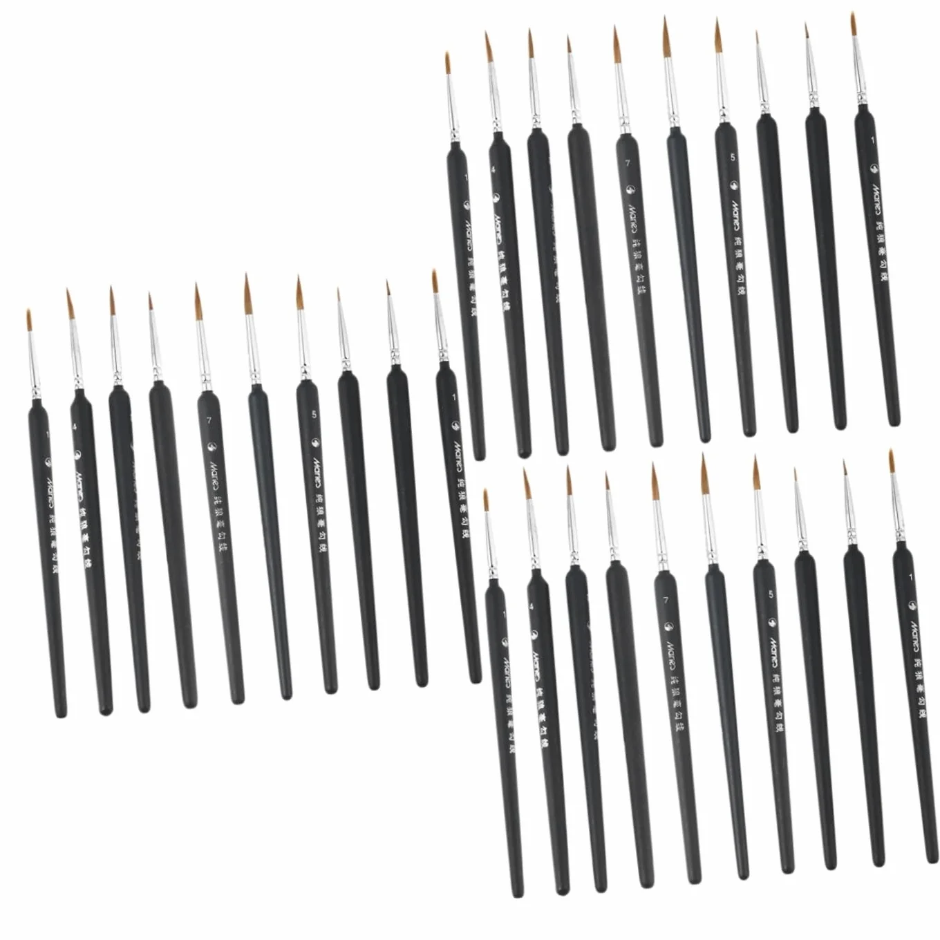 SEWACC 30piezas Pinceles Profesionales para Pintura Al Óleo y Acuarelas Pinceles De Línea Fina Puntas De para Artistas