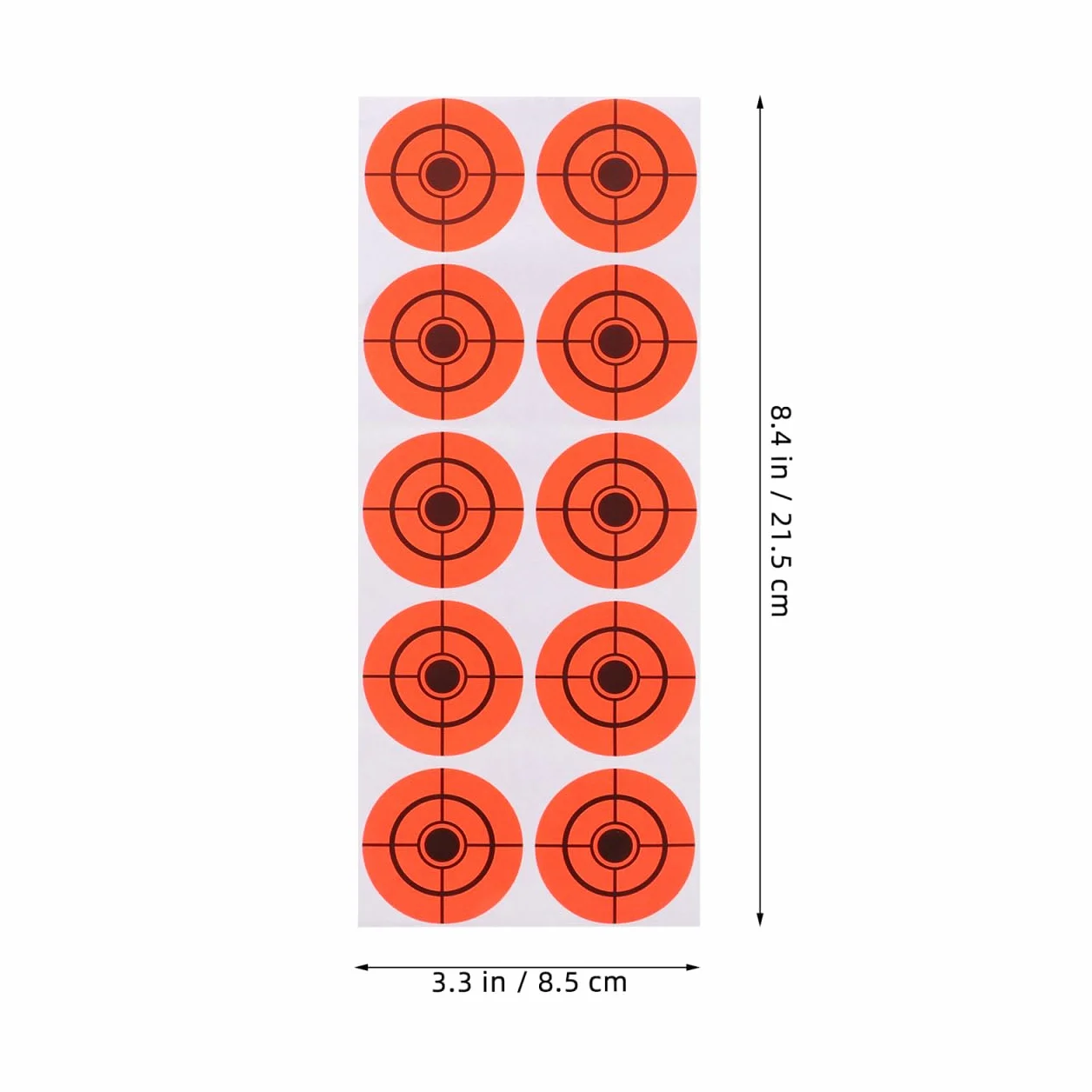 BESPORTBLE 250 Piezas Pegatinas de Objetivos de Tiro, 4 cm Papel Adhesivo Redondo Fluorescente