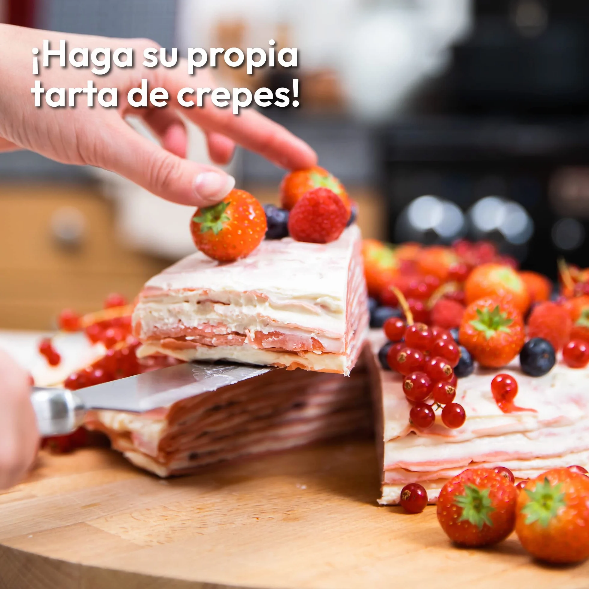 Gadgy® Crepera Crêpes Maker 1000W – Plancha Antiadherente de 30 cm con Temperatura Ajustable – Incluye Esparcidor y Espátula – Ideal para Crêpes, Panqueques, Tortitas, Wraps y Bacón