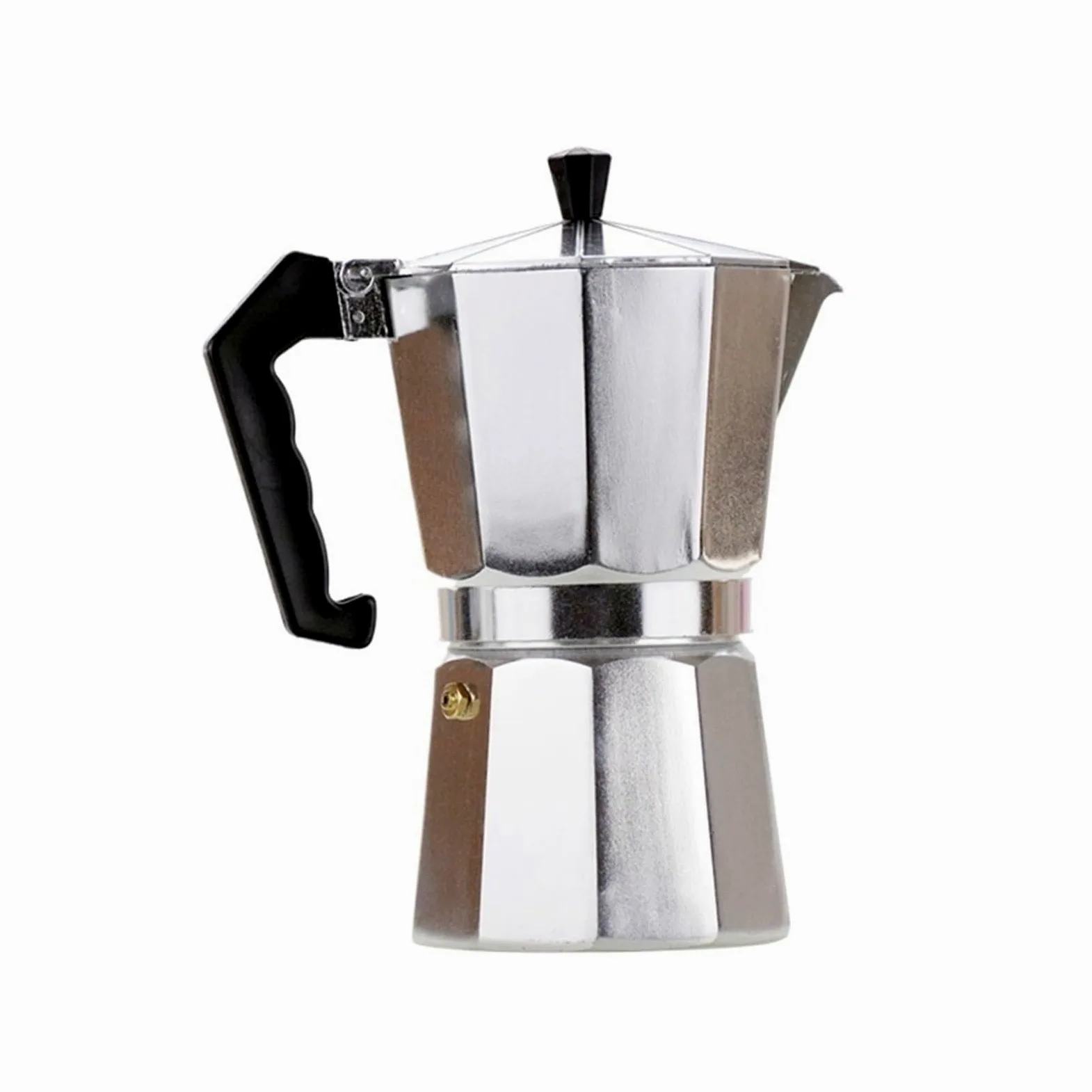 Cafetera Moka de aluminio auténtica para el hogar al aire libre, cafetera de aluminio Moka