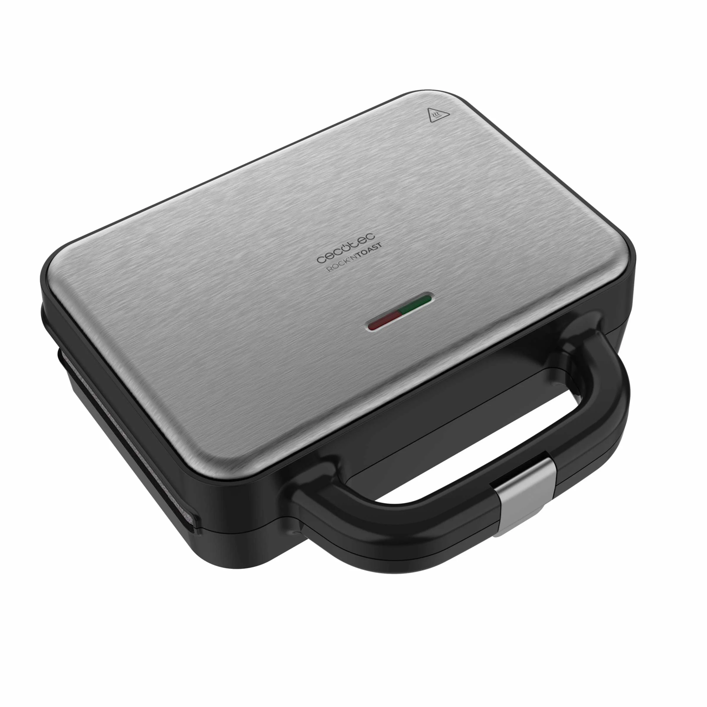 Cecotec Sandwichera Rock'nToast Deep Classic, 1000 W, Mayor amplitud, Placa triangulares, Tostado uniforme, Revestimiento RockStone, Capacidad 2 Sándwiches, Libre de PFOA