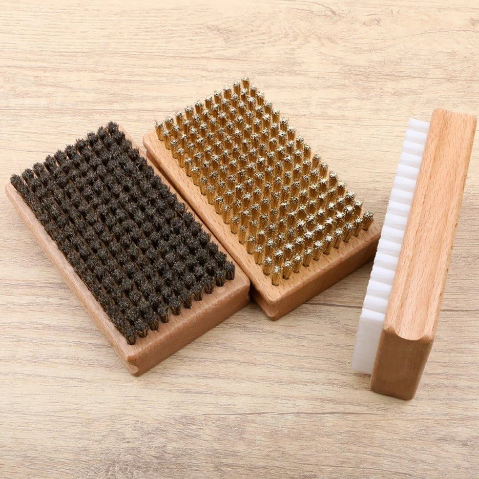 Kit de Cepillos de Cera para Esquí/Snowboard, 3 Piezas, Herramienta para Base