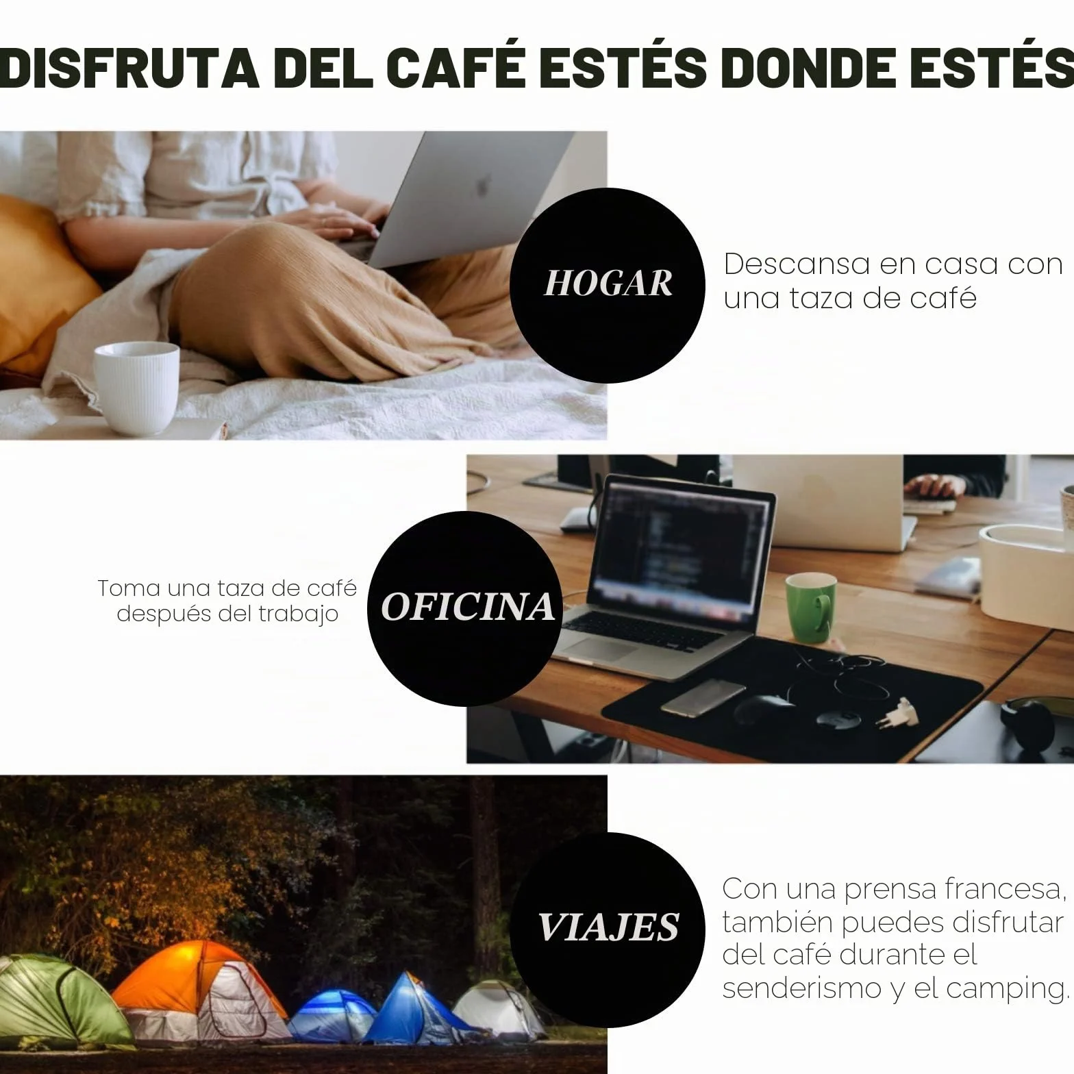 Cafetera de Émbolo Individual Prensa Francesa Acero Inoxidable 1L Plateado