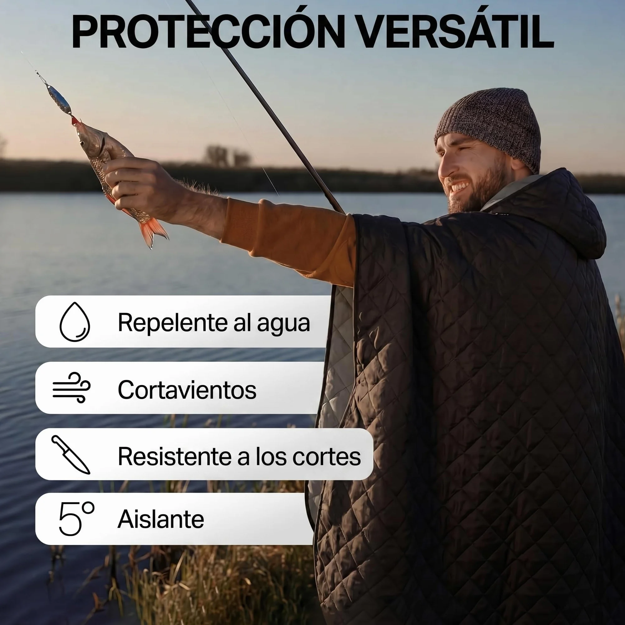 Manta de Camping Impermeable EVOCAMP 200x140 cm Forro Polar