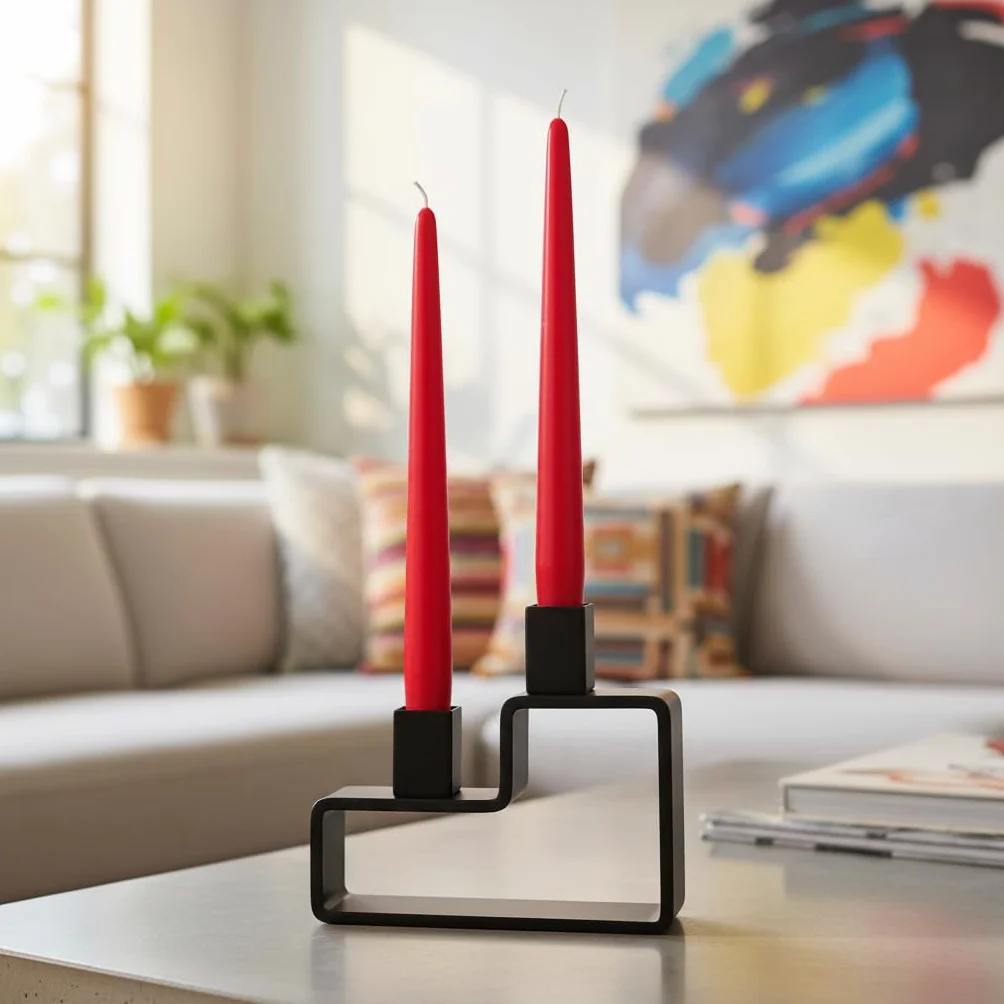 Cereria de Giorgio risthò velas cónicas para candelabro (Cera, rojo, 2.2 x 25 cm, 10 unidad