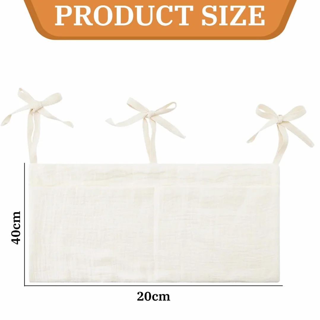 Organizador Contenedor De Pañales Para Bebé Colgante 38Cm X 18Cm Blanco