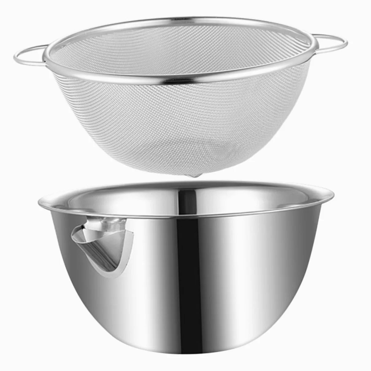 Garneck Colador De Acero Inoxidable Para Lavabo Cuencos De Cocina Cuenco De Acero Inoxidable Para Lavar Platos
