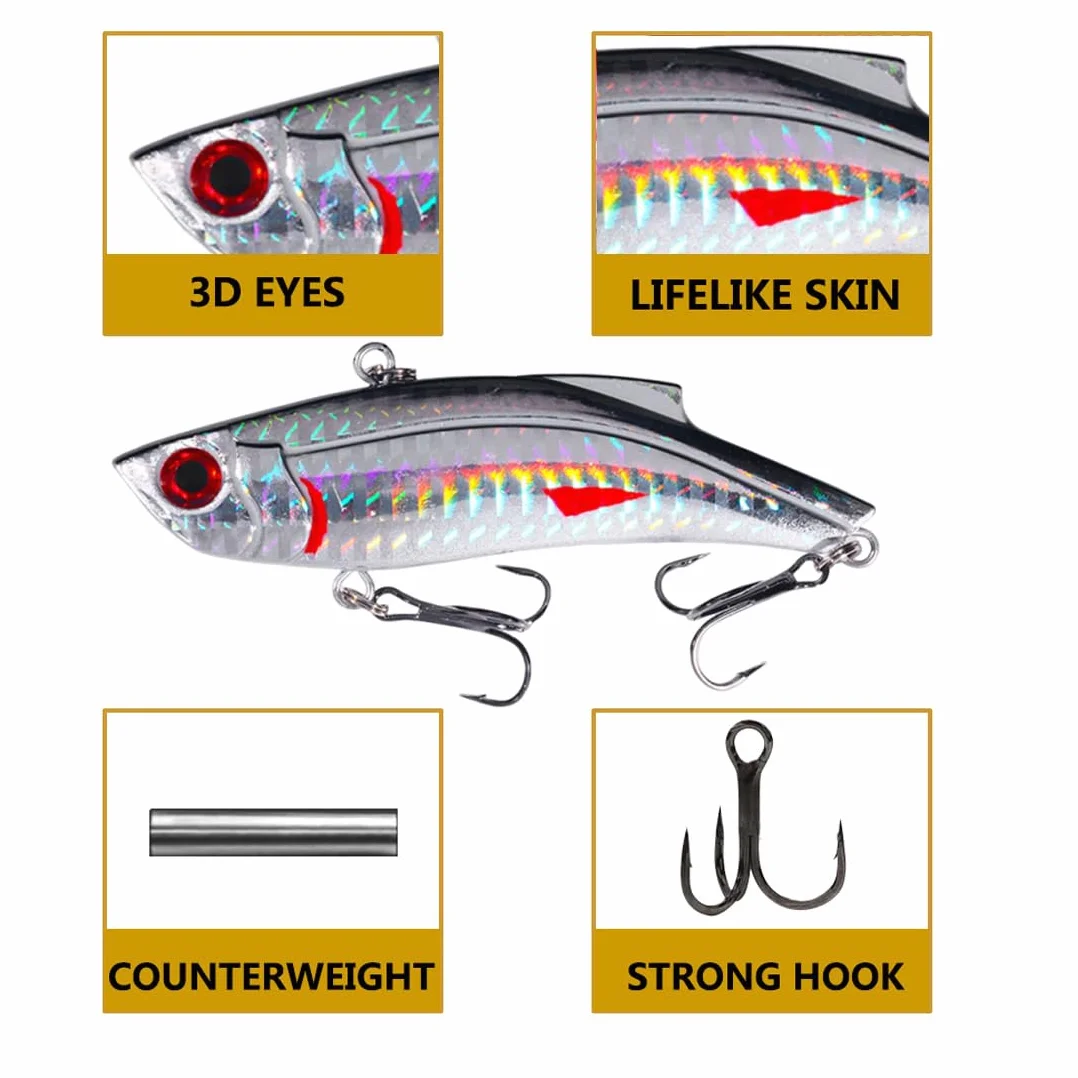 Señuelos Pesca Artificiales Crankbaits Plástico 2 Piezas Agua Dulce Y Mar